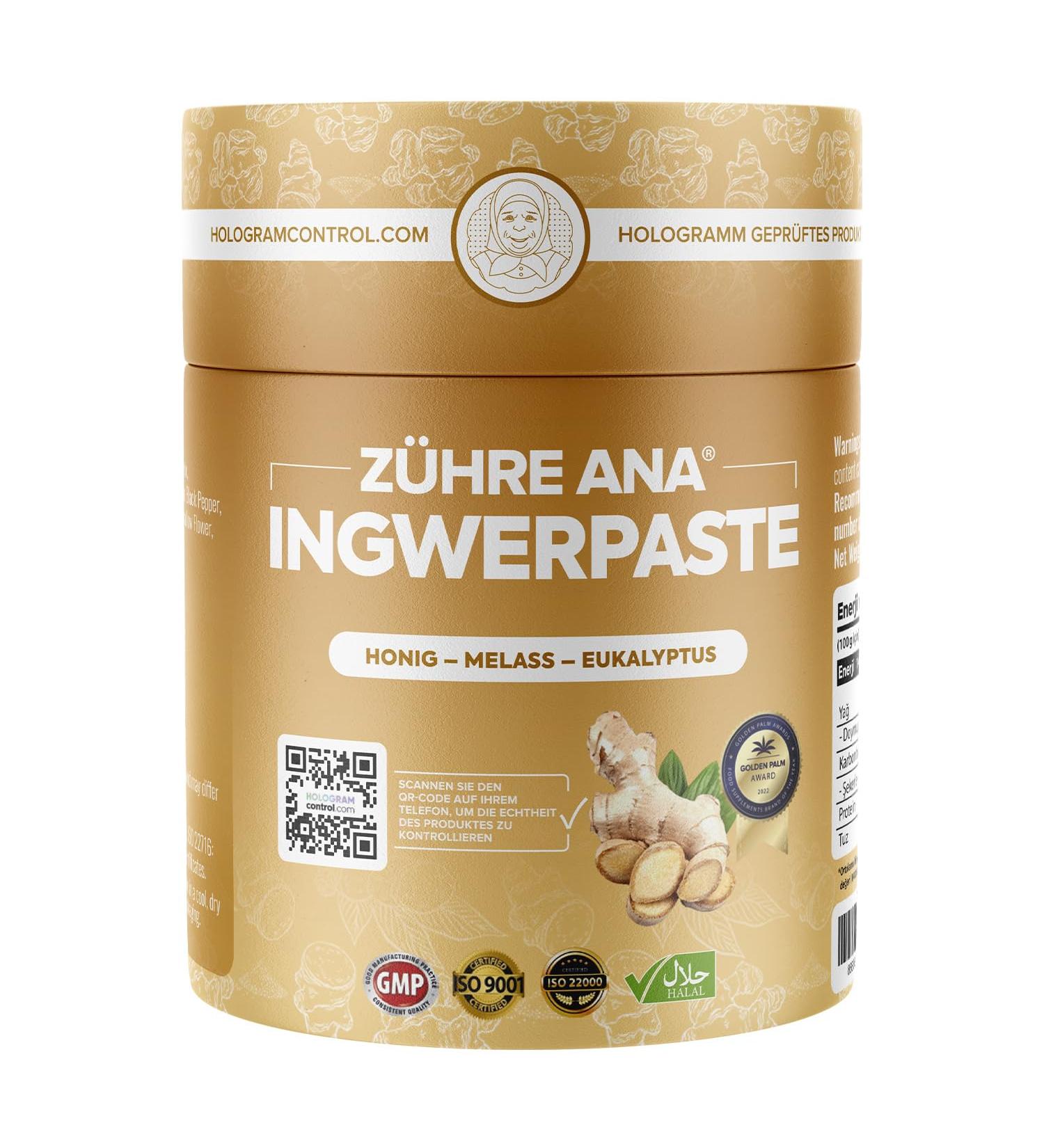 Z hre Ana - Poudre de gingembre curcuma pour les rhumes expectorant pour adultes et enfants Renforcer naturellement V gan P te de Gingembre - Buy Online on GoSupps.com