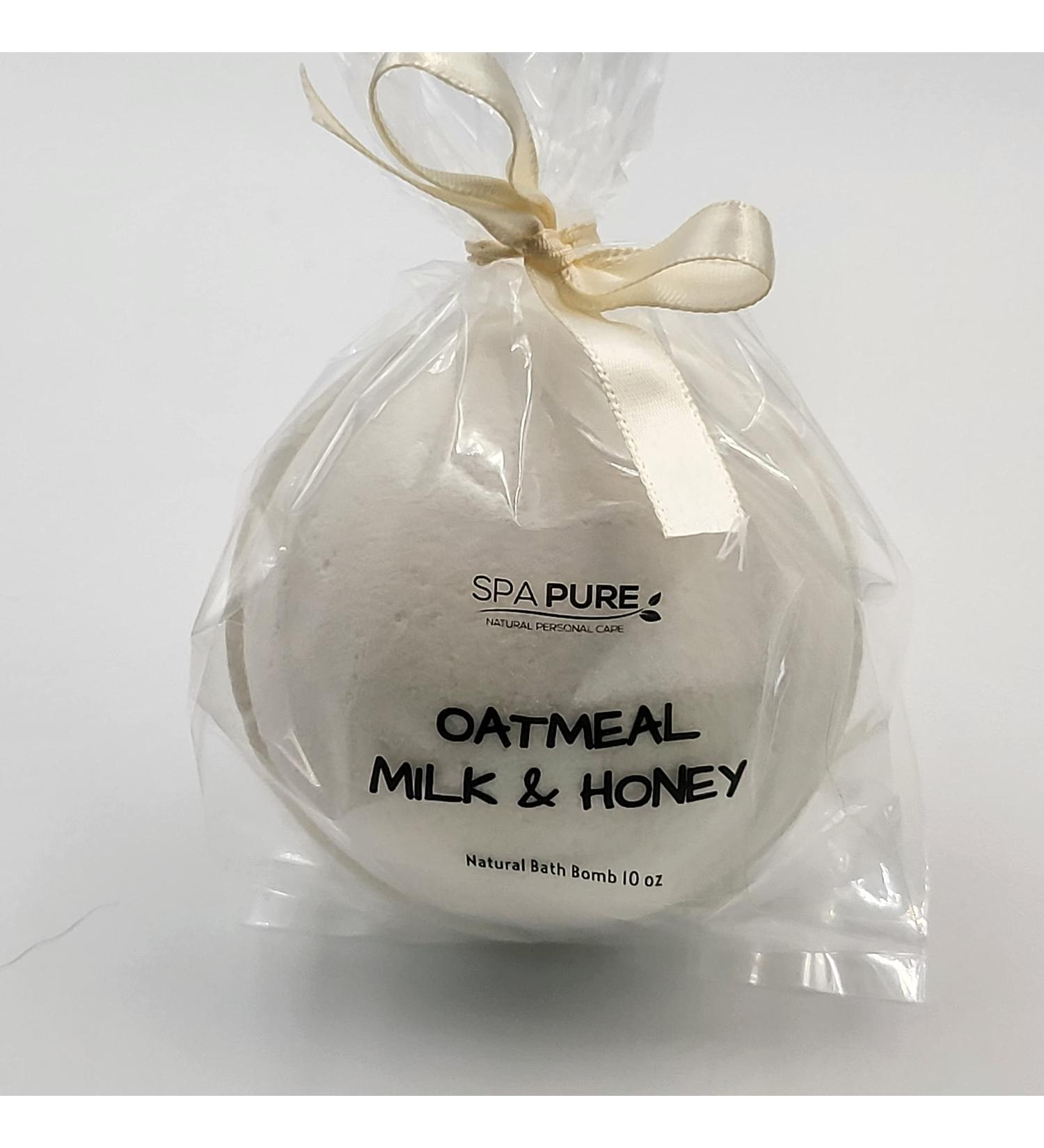 Luxury Oatmeal Milk and Honey Bath Bomb Fizzies with Shea, Mango, and Cocoa Butter - Ultra Moisturizing Formula for Dry Skin - Buy Online on GoSupps.com