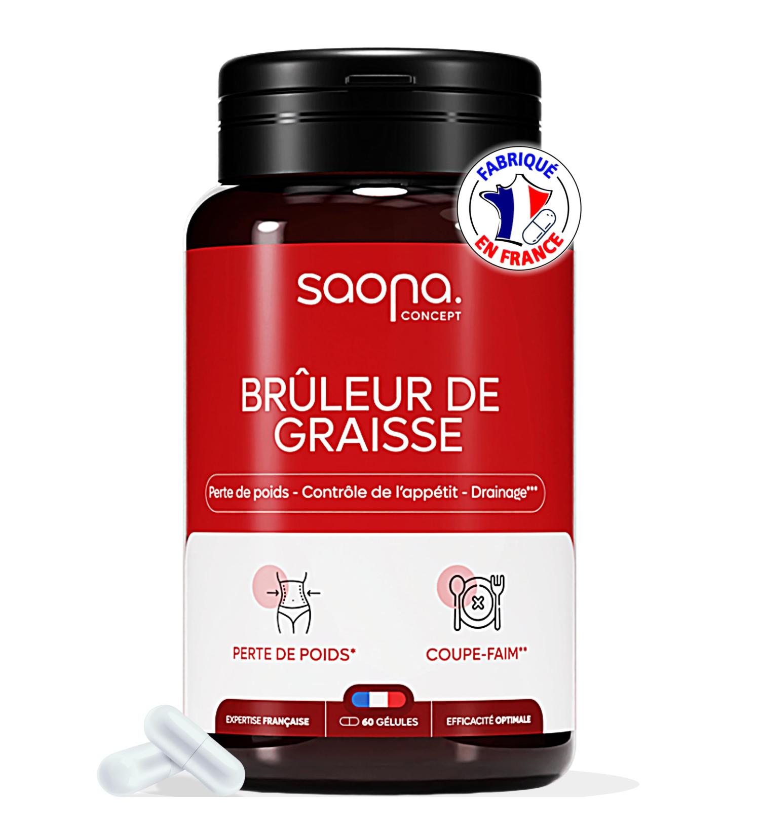 Bruleur de Graisse Puissant | Coupe Faim Efficace | Perte de Poids Rapide et Efficace | D tox | Minceur Homme & Femme | Fabriqu en France | 2 G lules/j - 1 mois - Buy Online on GoSupps.com