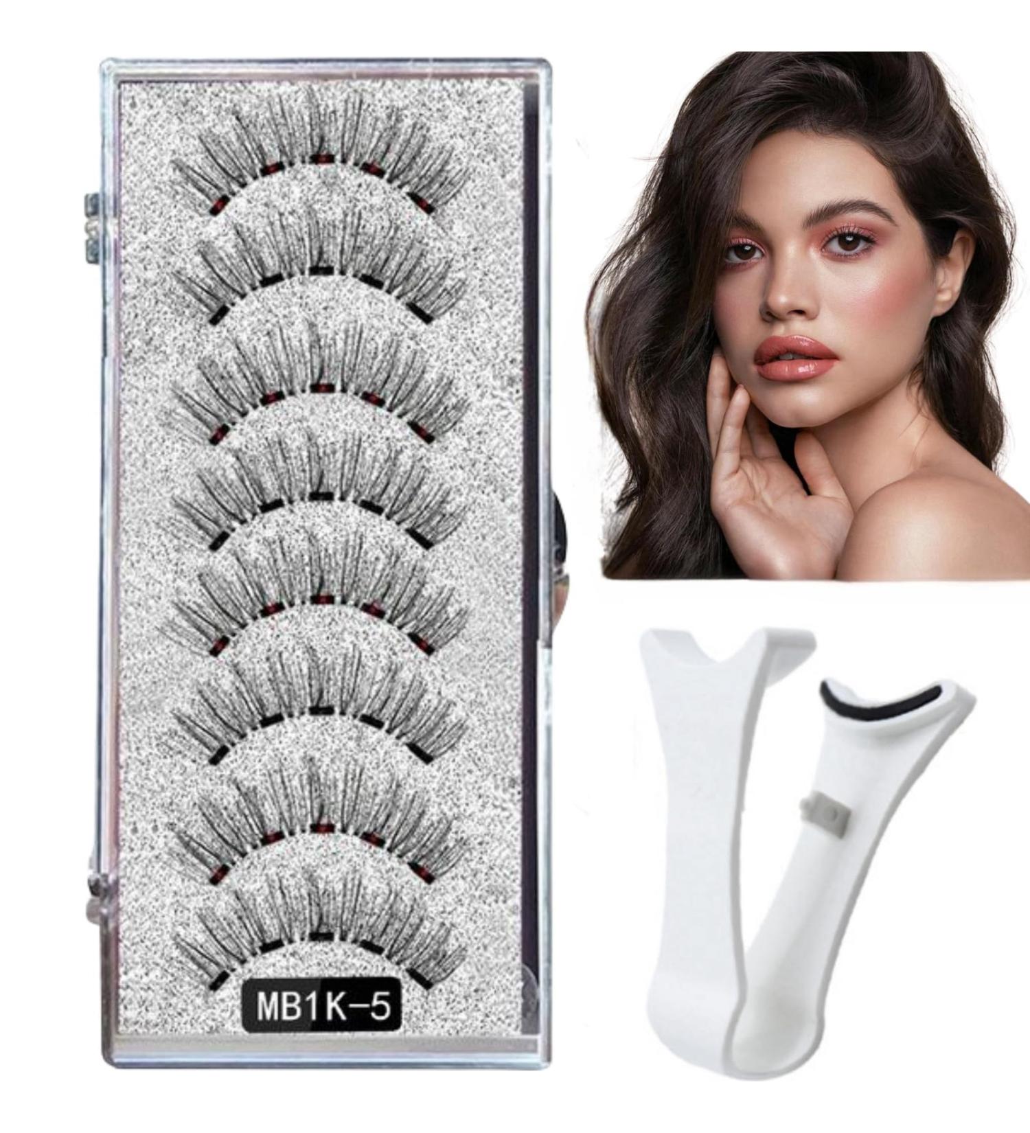 4Pairs Magnetic Eyelashes with Applicator Soft Magnets False Eyelashes for Women Dual Magnetic Eyelashes Set with Clip Magnetic Eyelashes Natural Look 3D Magnetic False Eyelashes without Eyeliner - Buy Online on GoSupps.com