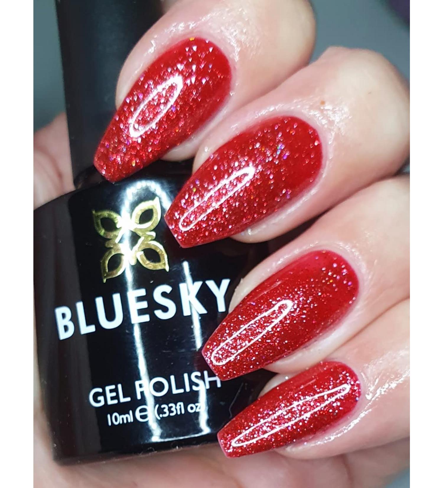 BLUESKY Gel Polish DAZZLING RANGE NEW LUXURIOUS GLITTERS CHRISTMAS 2021 UV LED NAIL SOAK OFF (Requires Drying Under UV LED Lamp) (BDP02 In The Spotlight)