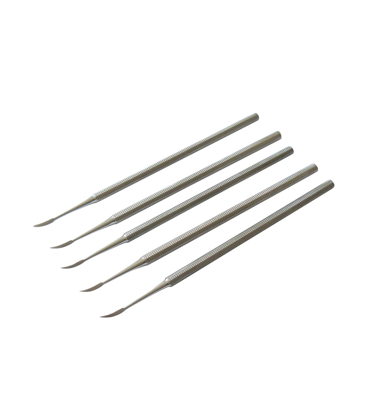 5x tooth cleaner tartar remover: hawk's beak slightly curved single-ended - stainless steel - hawk's beak