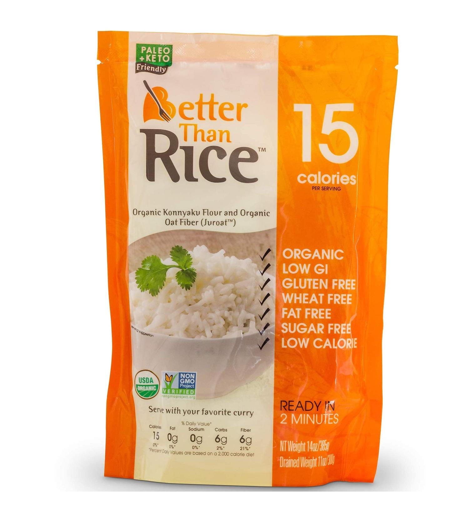 Organic Vegan Shirataki Rice - USDA Certified, Gluten-Free, Non-GMO, Keto & Diabetic Friendly, Zero Net Carbs, Paleo, Fully Cooked, Low Calorie - 14oz (Pack of 6) - Buy Online on GoSupps.com