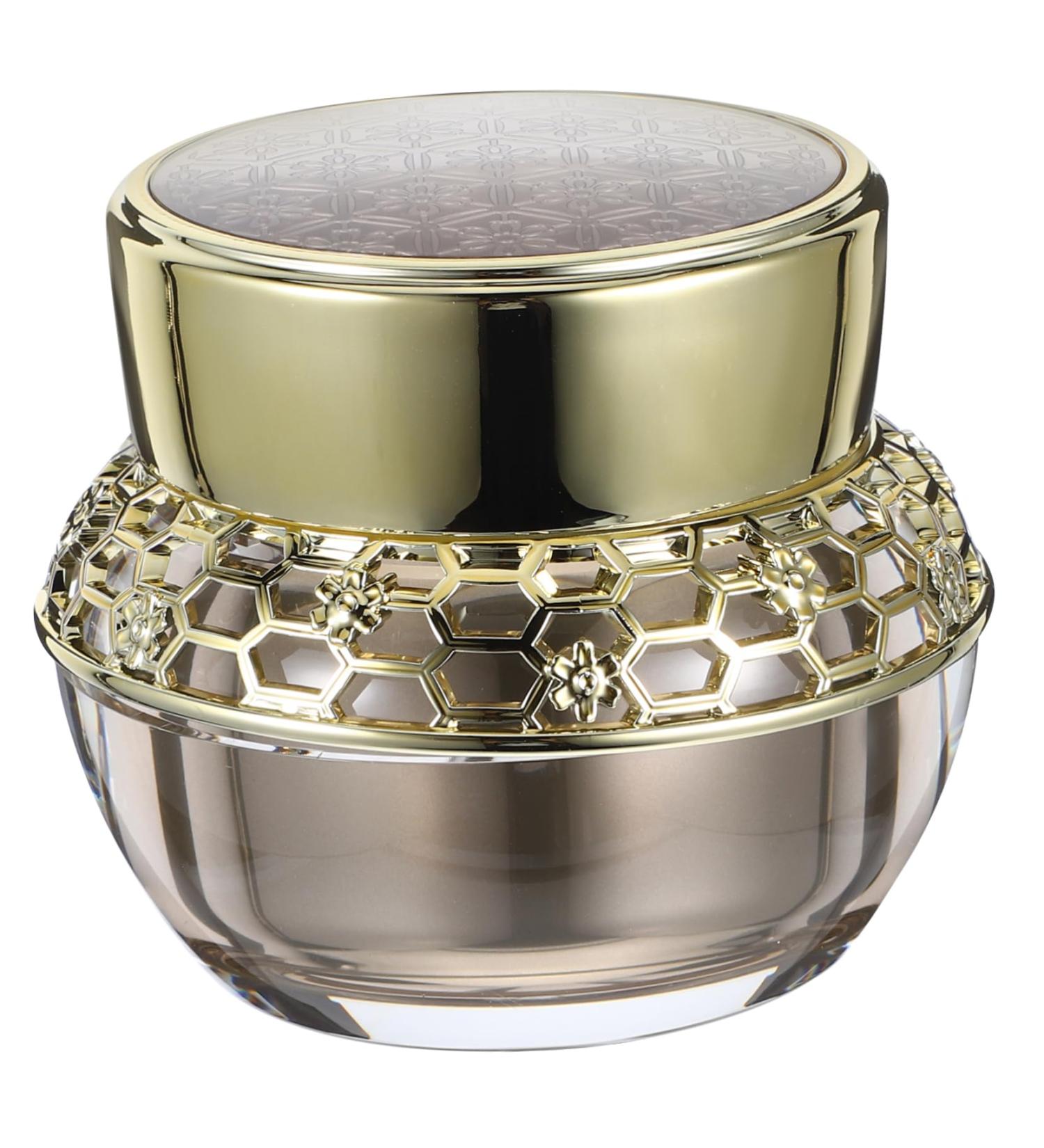 MAGICLULU Cream Bottle With Cover Travel Acrylic Oil Seed 6.6X6.2X6.2CM Golden - Buy Online on GoSupps.com