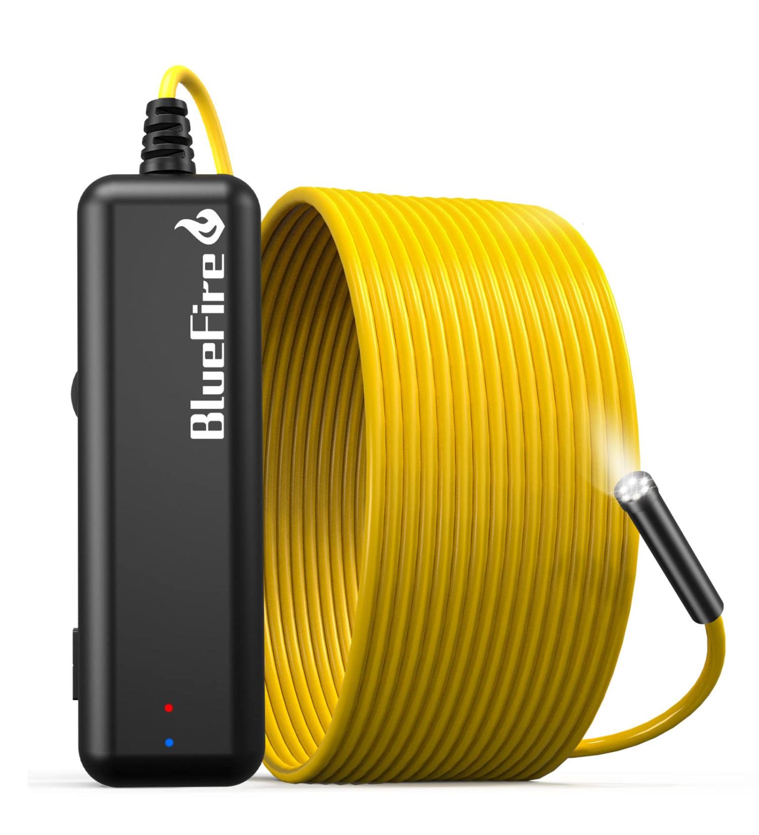 BlueFire Wireless Endoscope IP67 Waterproof WiFi Borescope - 33FT Semi-Rigid Snake Camera for Android/iOS Smartphone - 2MP HD Resolution - Inspection Camera for iPhone Samsung iPad - Buy Online on GoSupps.com