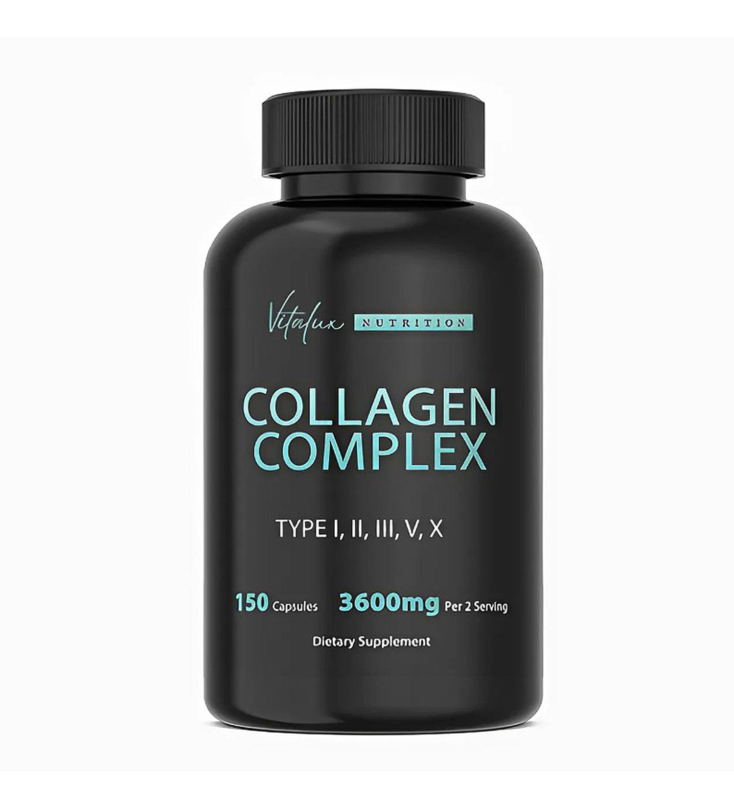 Collagen for Women & Men - Vital Nutrition - Hydrolyzed Collagen Peptides - Multi Collagen Capsules Keto Friendly Healthy for Skin Nails Bones & Joints NonGMO- Type I II III V X - 150 Capsules - Buy Online on GoSupps.com