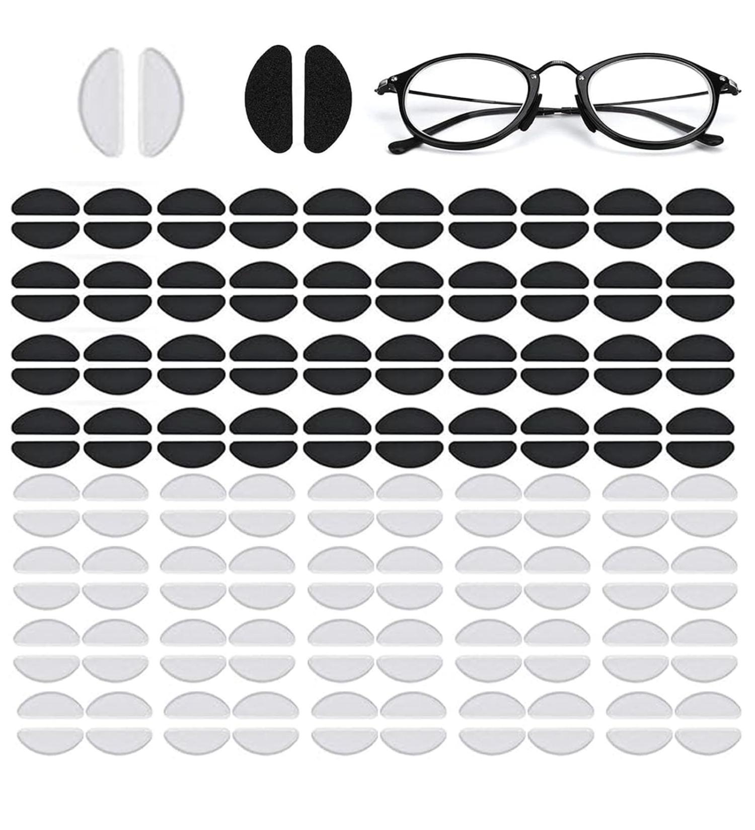 TMRBBesty Eyeglass Noses Eyeglass Pads Eyeglass Pots Eyeglass Pads Soft Eyeglass Pads Black + Transparent