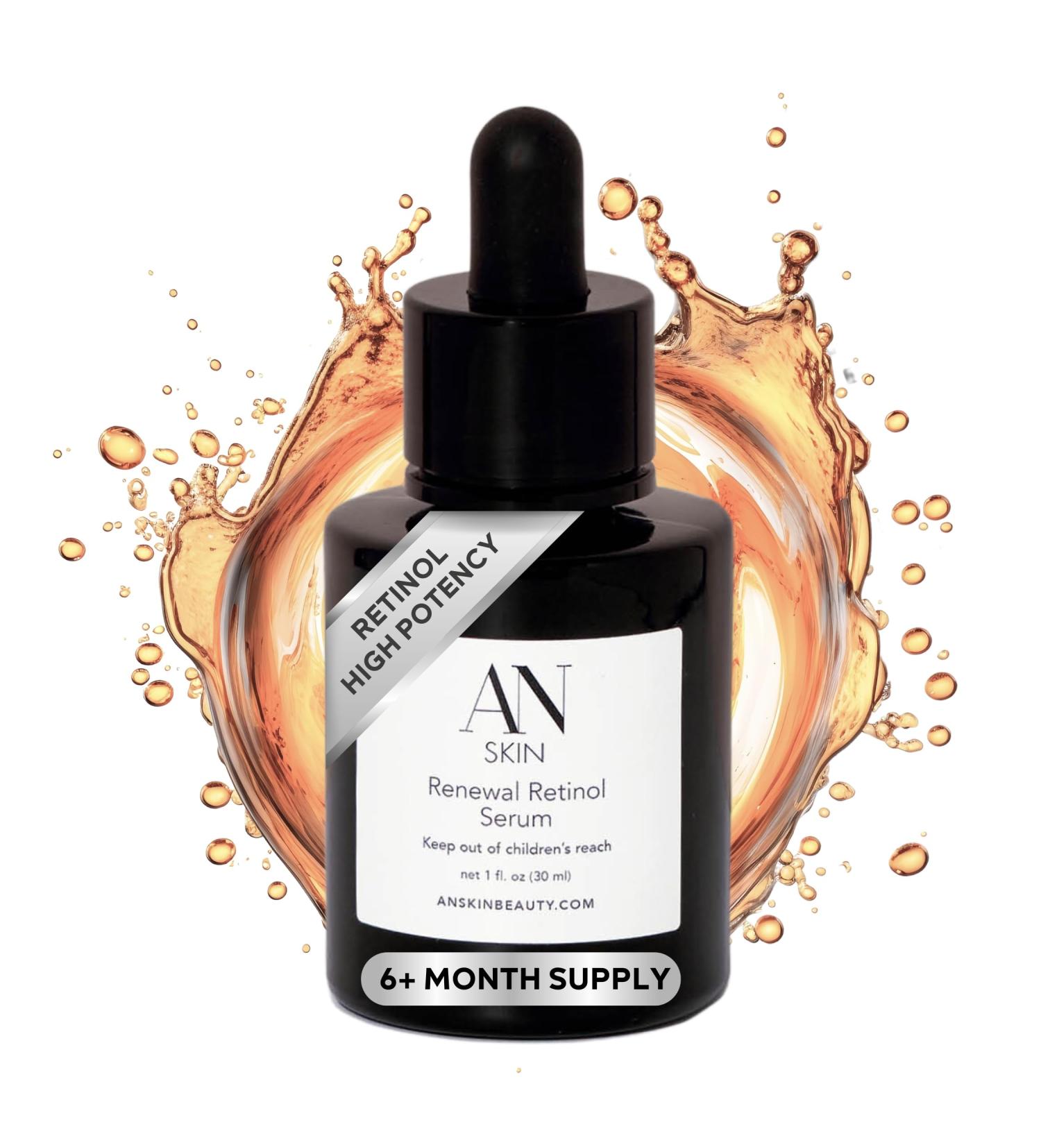 A N Skin Renewal Retinol Serum - Anti-Aging Daily Face Serum to Minimize Fine Lines Wrinkles & Fade Dark Spots - Buy Online on GoSupps.com