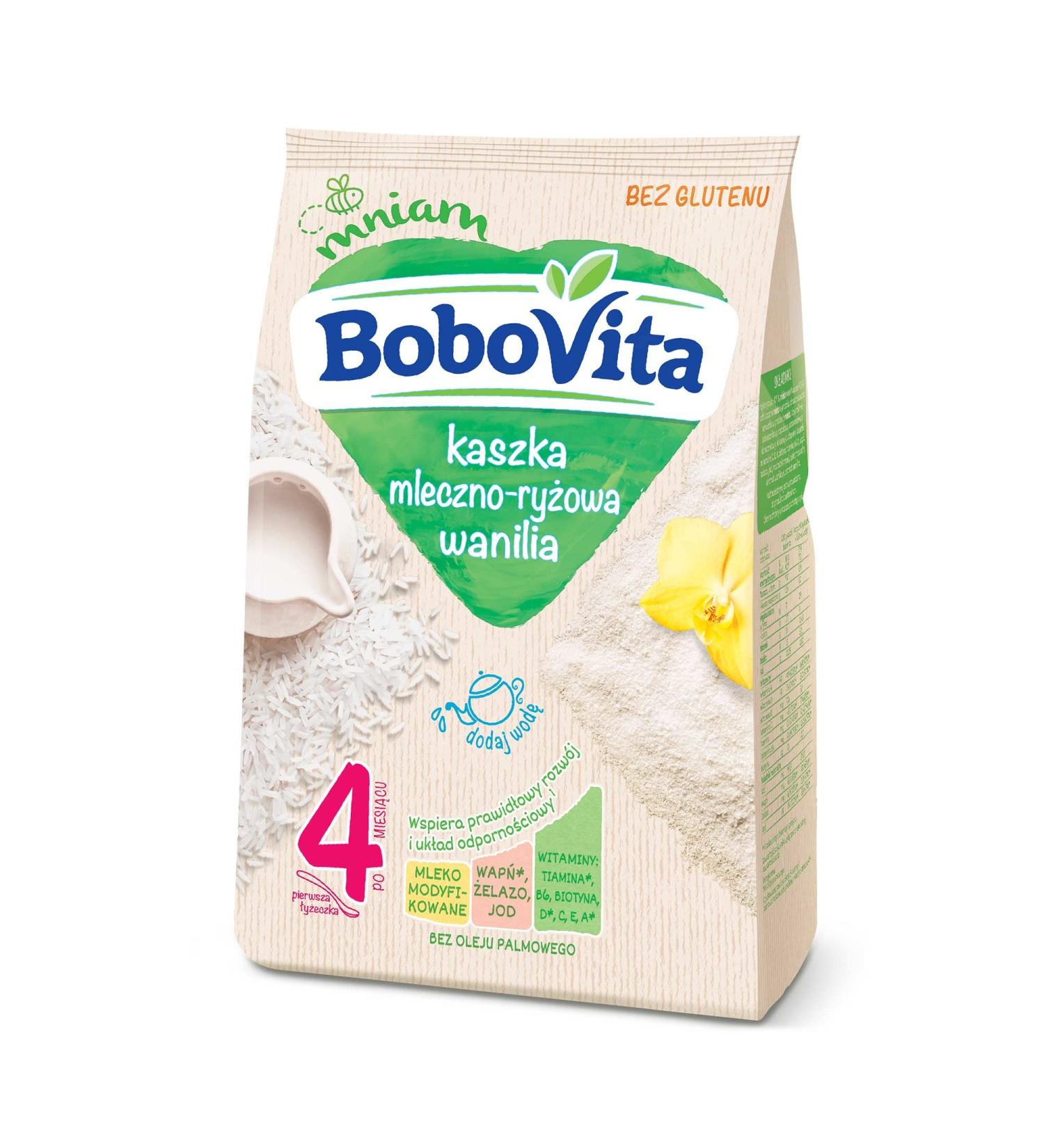 Bobovita Milk and Rice Gruel Vanilla for Babies - 230g/8.1oz - Buy Online on GoSupps.com