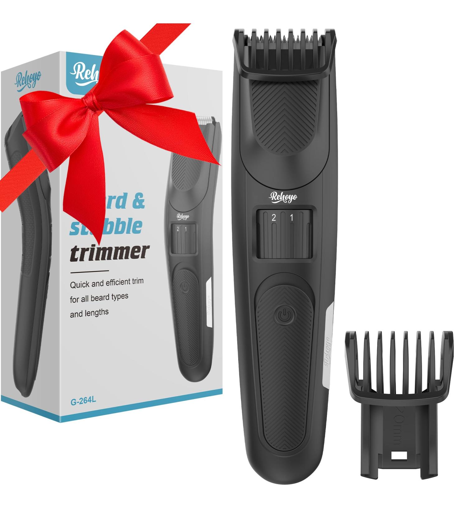 Men's Beard Trimmer - 40 Length Adjustable Professional Stainless Steel Electric Grooming Clipper for Mustache & Facial Hair Perfect Gift for Men Dads & Him - Buy Online on GoSupps.com