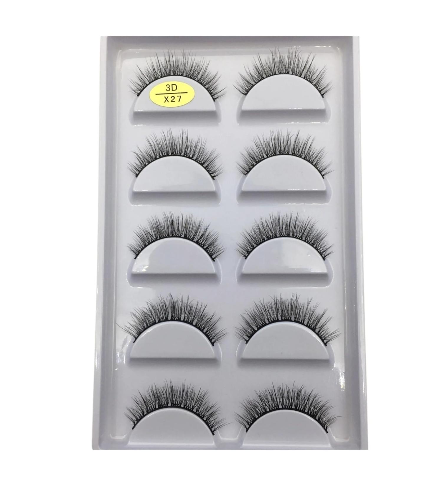 UAMOU 10/50 Boxes 37 Style 5 Pairs Natural 3D False Eyelashes Makeup Fake Eye Lashes Faux Cils Make Up Beauty Maquillaje Cheerfully (Color : 5Pairs X27 Size : 25 Boxes 125 Pairs) - Buy Online on GoSupps.com