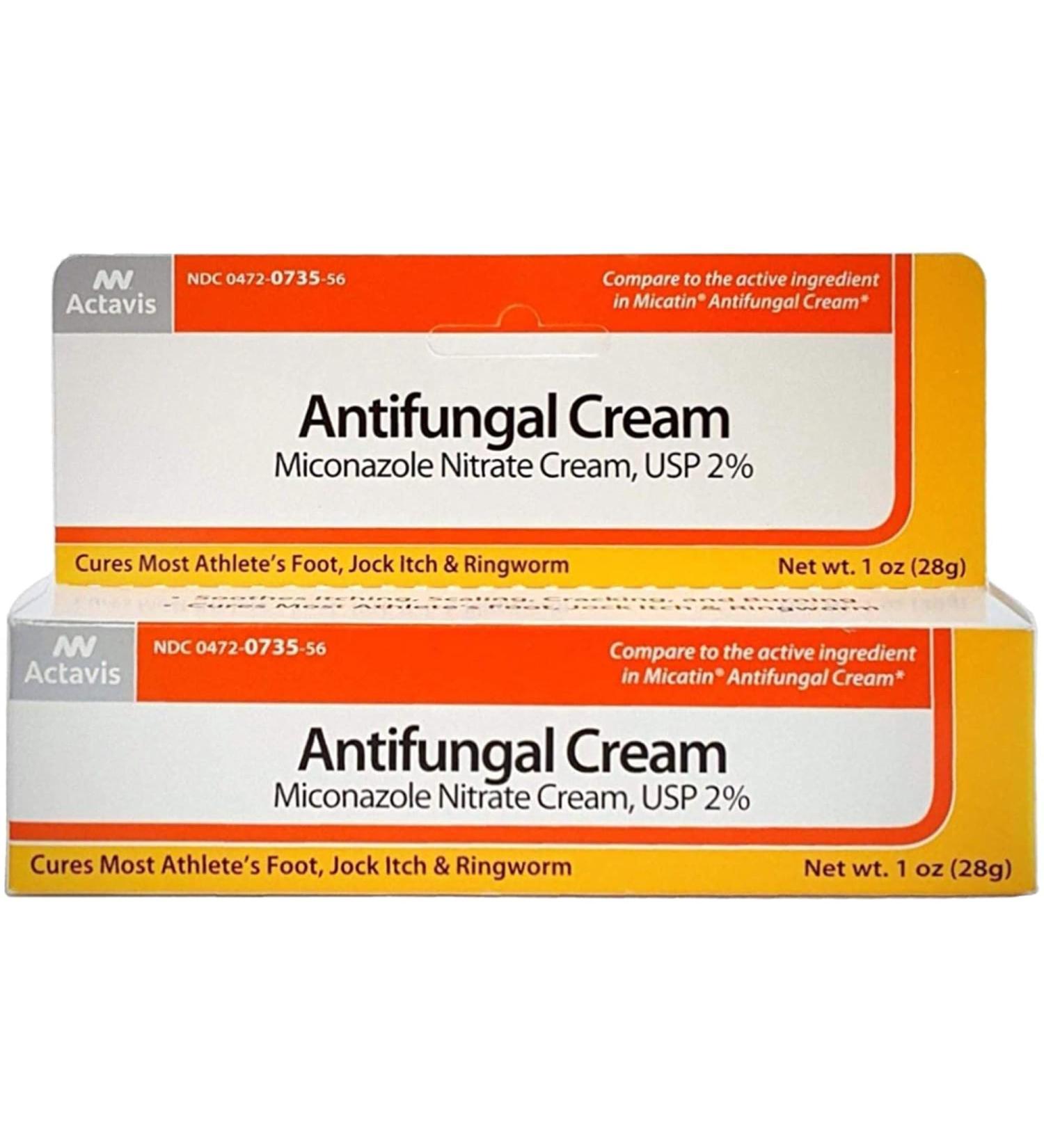 Actavis/Alpharma Miconazole Nitrate 2% Cream 1.5 Oz - Varying Packaging - Effective Fungal Skin Treatment - Buy Online on GoSupps.com