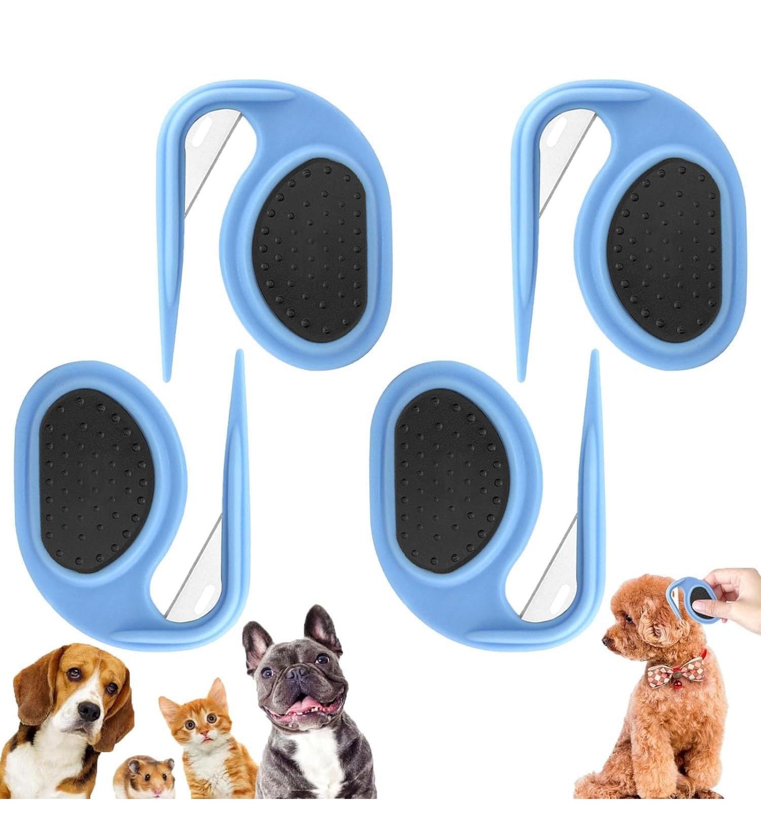 Pulunto Dog Comb Set - 4 Pieces Blue | Fur Care Open Knots & Trimmer for Pets & Puppies - Buy Online on GoSupps.com