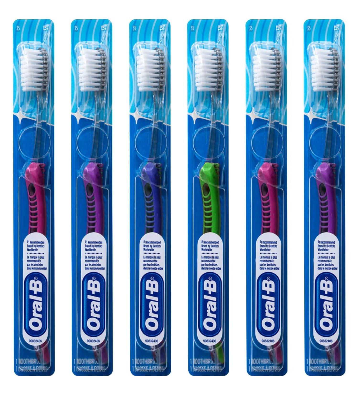 Oral-B Indicator Sensitive Toothbrush 35 Extra Soft - Pack of 6 (Colors Vary) - Buy Online on GoSupps.com
