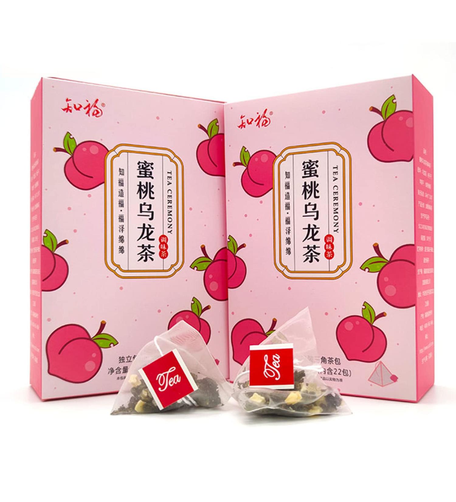 Atyhao Peach Oolong Tea Bags 22 Count Peach Oolong Tea Individual Package Fruit Tea Bags Leisure Time Drinking 66g - Buy Online on GoSupps.com