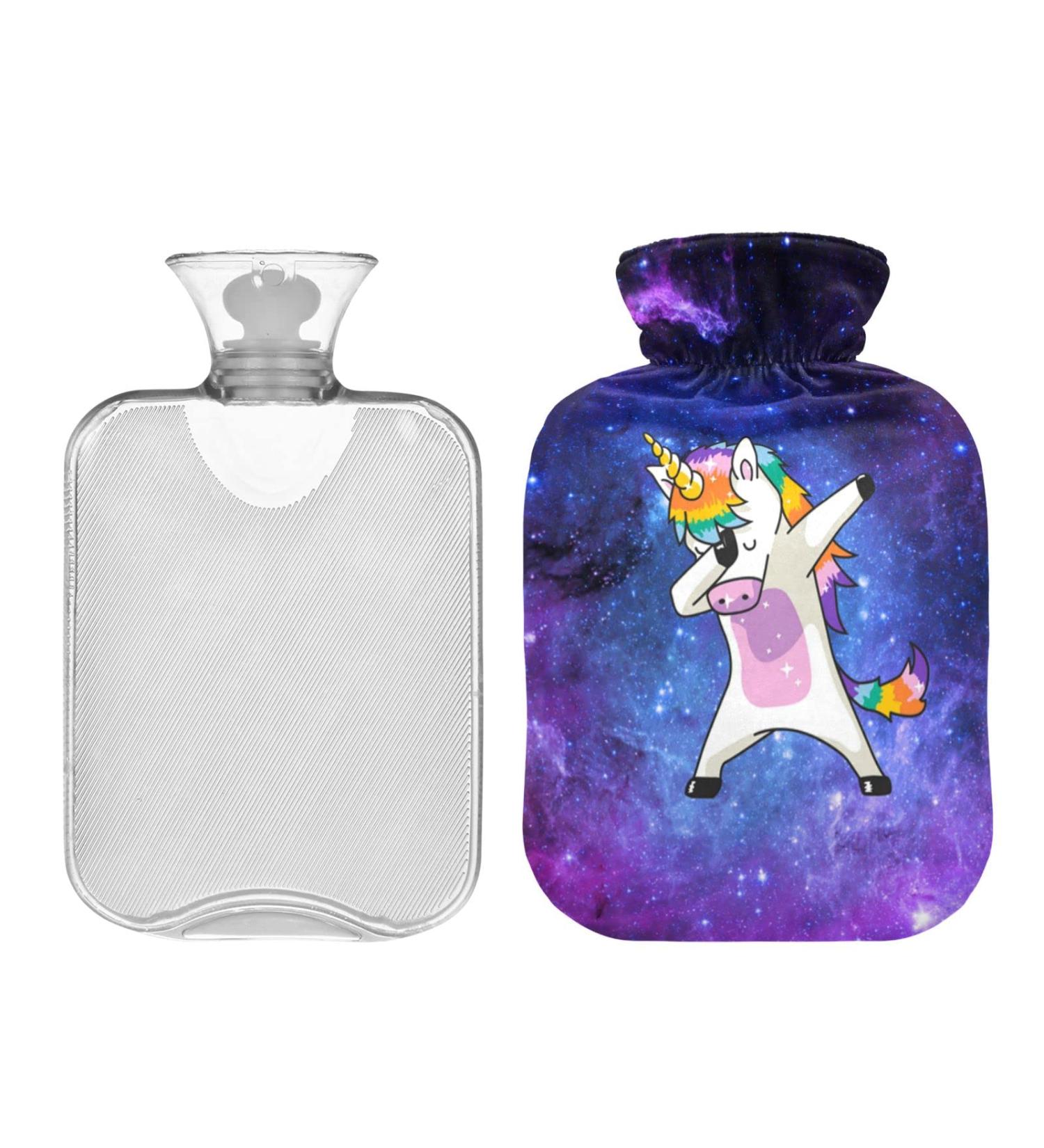 Hot Water Bottle 2L with Cover | Galaxy Unicorn Design for Pain Relief & Winter Warmth - Buy Online on GoSupps.com