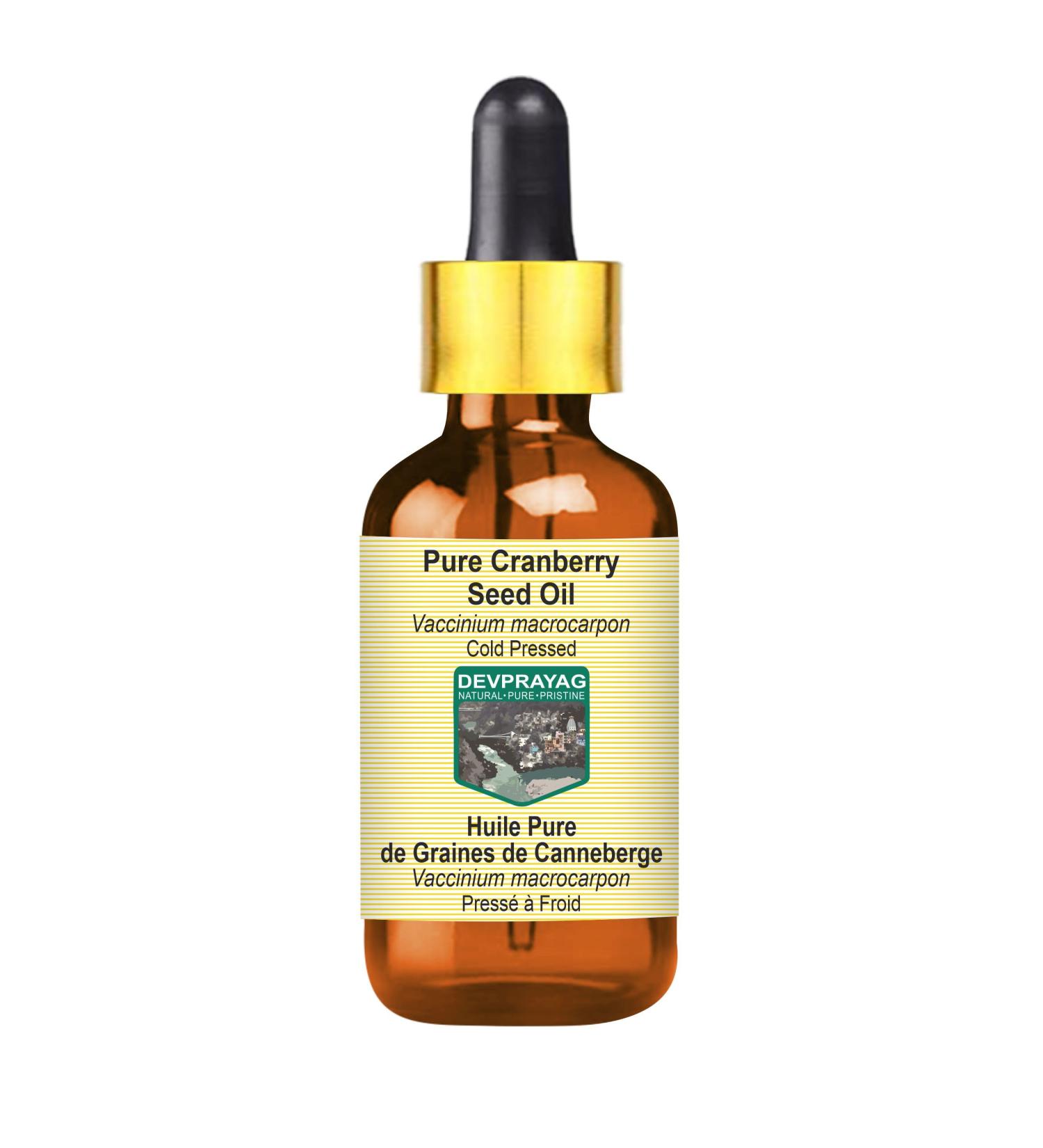 Buy Pure Cranberry Seed Oil 10ml - Cold Pressed Natural Drops for Skin & Hair International Shipping - Buy Online on GoSupps.com