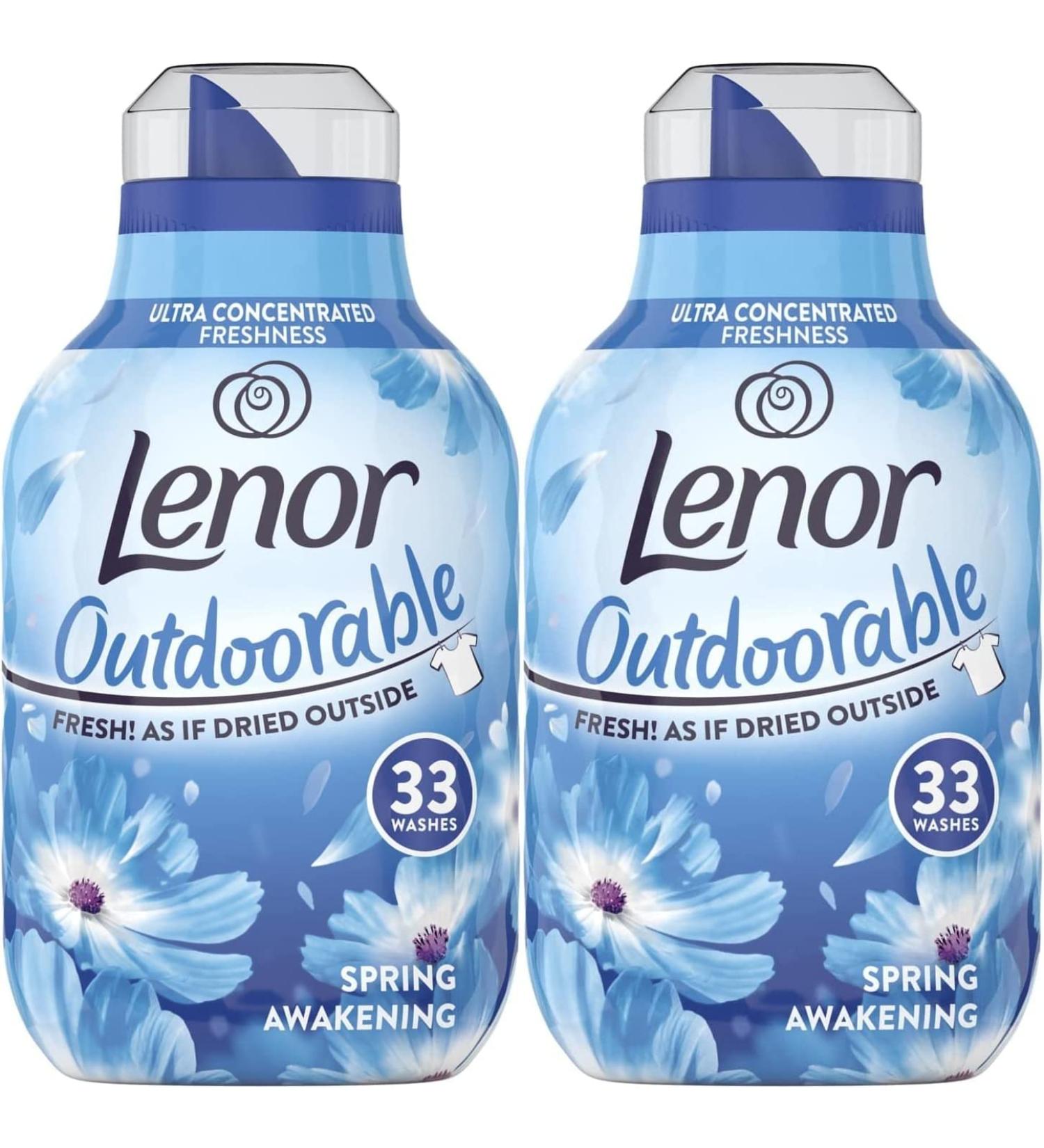 Lenor Outdoorable Fabric Conditioner Ultra Concentrated Freshness 33Washes Spring Awakening Scent 2Pk 2 x 462ml - Buy Online on GoSupps.com