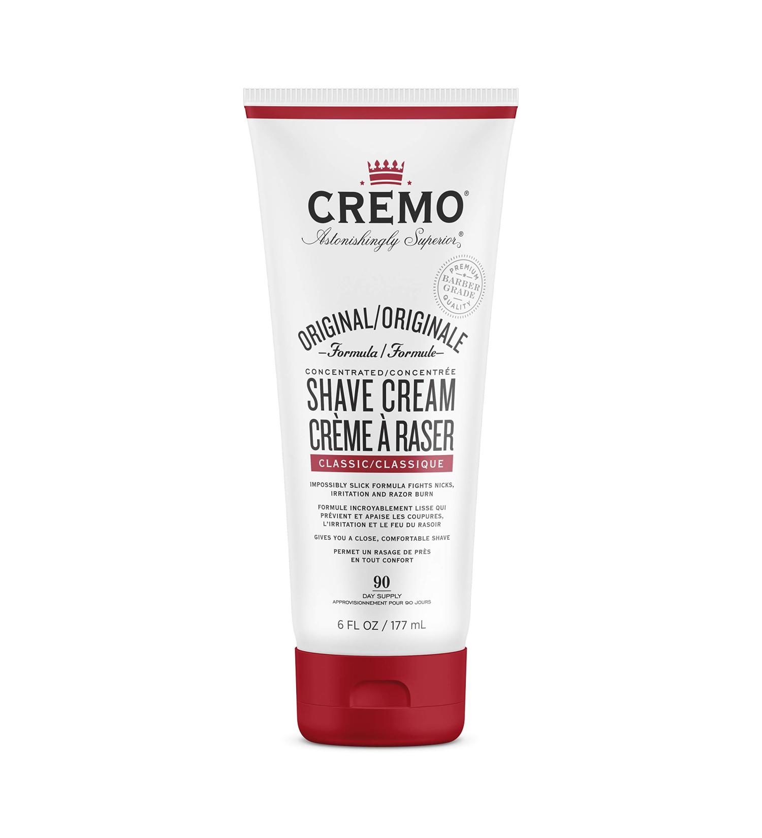 Cremo Original Shave Cream Smooth Shaving Cream Fights Razor Burn Nicks and Cuts 6 Fl Oz - Buy Online on GoSupps.com