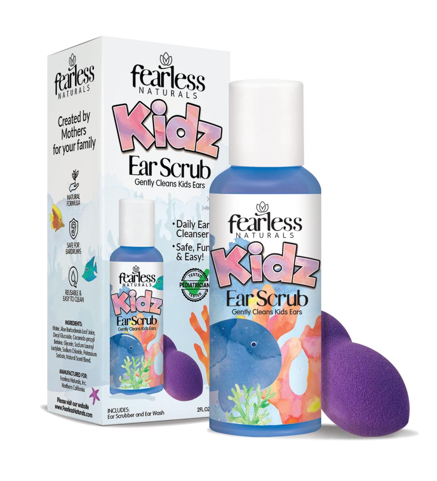 Kids Ear Scrub Daily Cleaner - Natural Ear Wax Removal for Kids & Adults - 2 Fl Oz - Buy Online on GoSupps.com