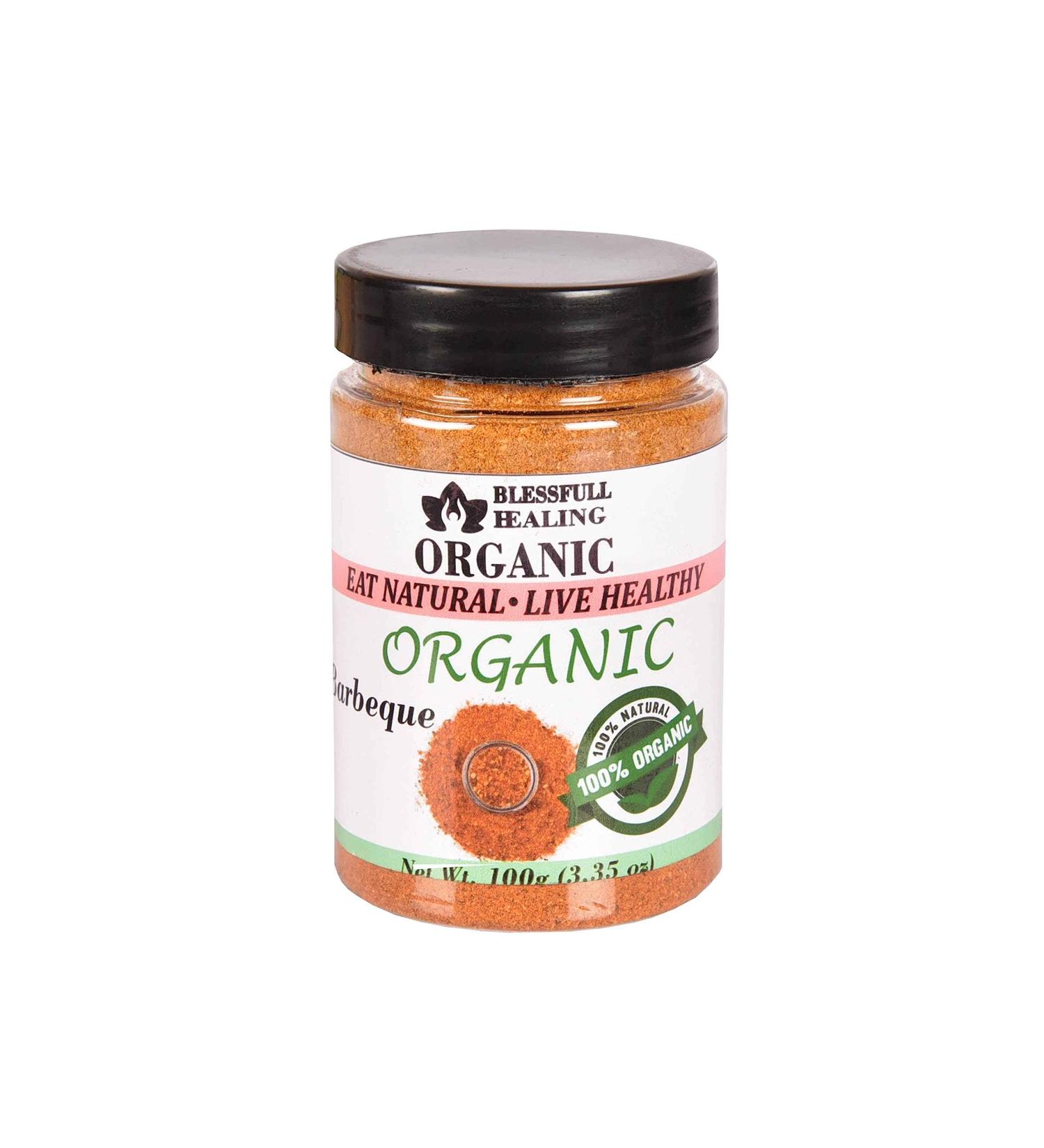 Blessfull Healing Organic Barbeque 100 Gram Airtight Container (Packing May Vary) 100 Gram 3.35 oz - Buy Online on GoSupps.com