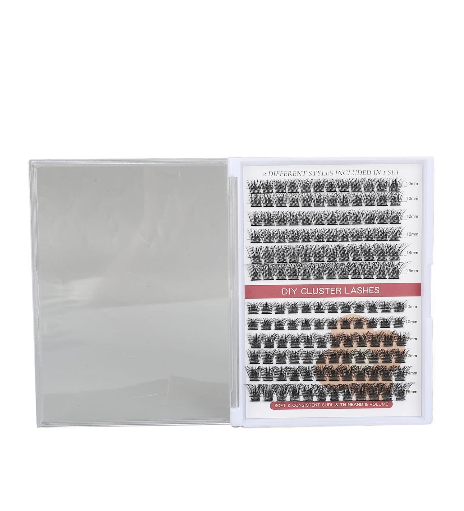 DIY Cluster Lashes Portable Lightweight Individual Lashes Cluster Various Styles for Lashes Extensions for Traveling (C with D (144 Cluster) - Buy Online on GoSupps.com