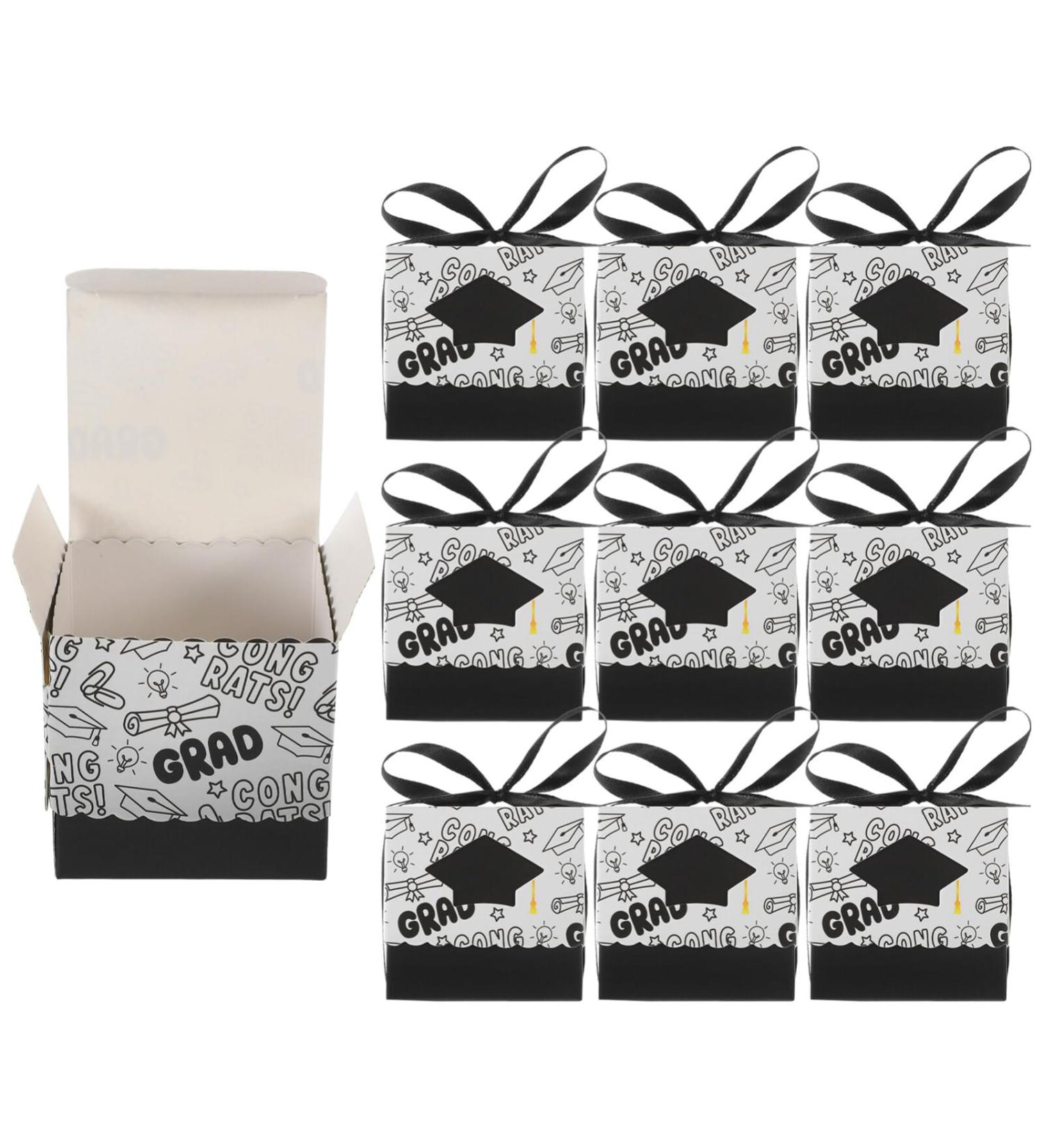 Alipis Graduation Candy Square Box: 10pcs Graduation Candy Box Graduation Party Favors Graduation Gift Box Paper Candy Boxes - Buy Online on GoSupps.com