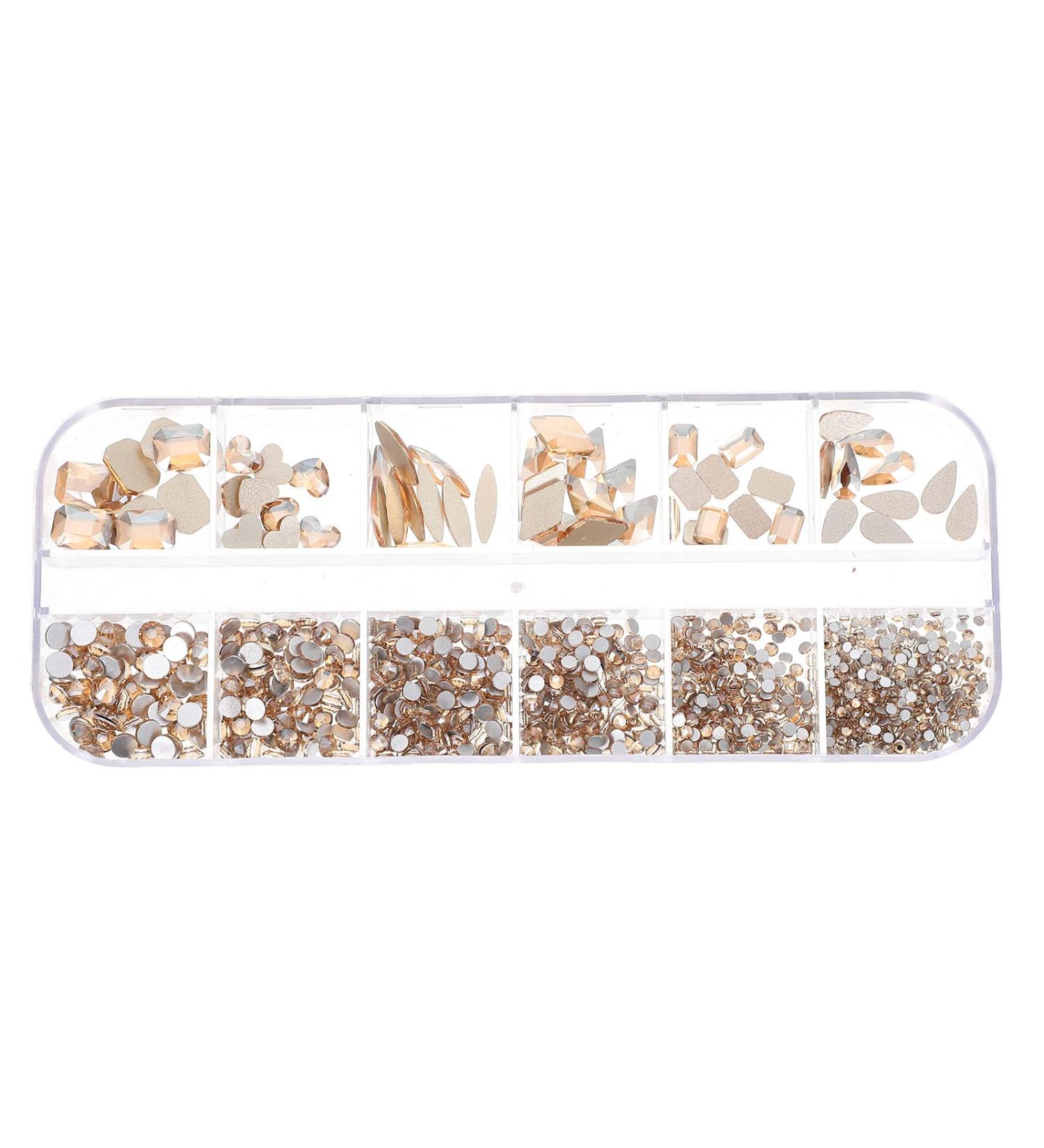 minkissy 1 Box Nail Art Flat Drill Rhinestone for Nails Crystal Nail Gems Accessories for Flatback Nail Rhinestones Nails Decoration Rhinestones Nail Glass Manicure Tools - Buy Online on GoSupps.com