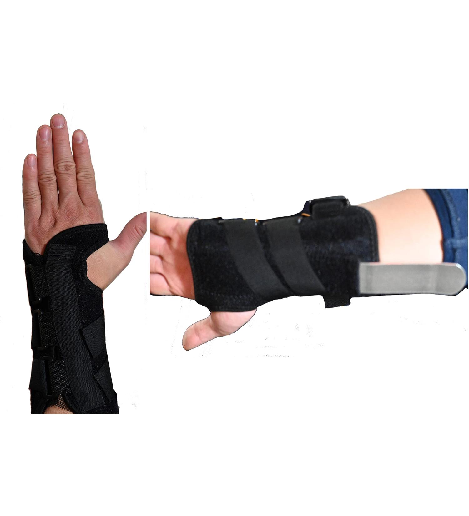 Wrist Brace for Carpal Tunnel Adjustable Wrist Support Brace with Splints Left Hand Small/Medium/Large Arm Compression Hand Support for Injuries Wrist Pain Sport Sprain