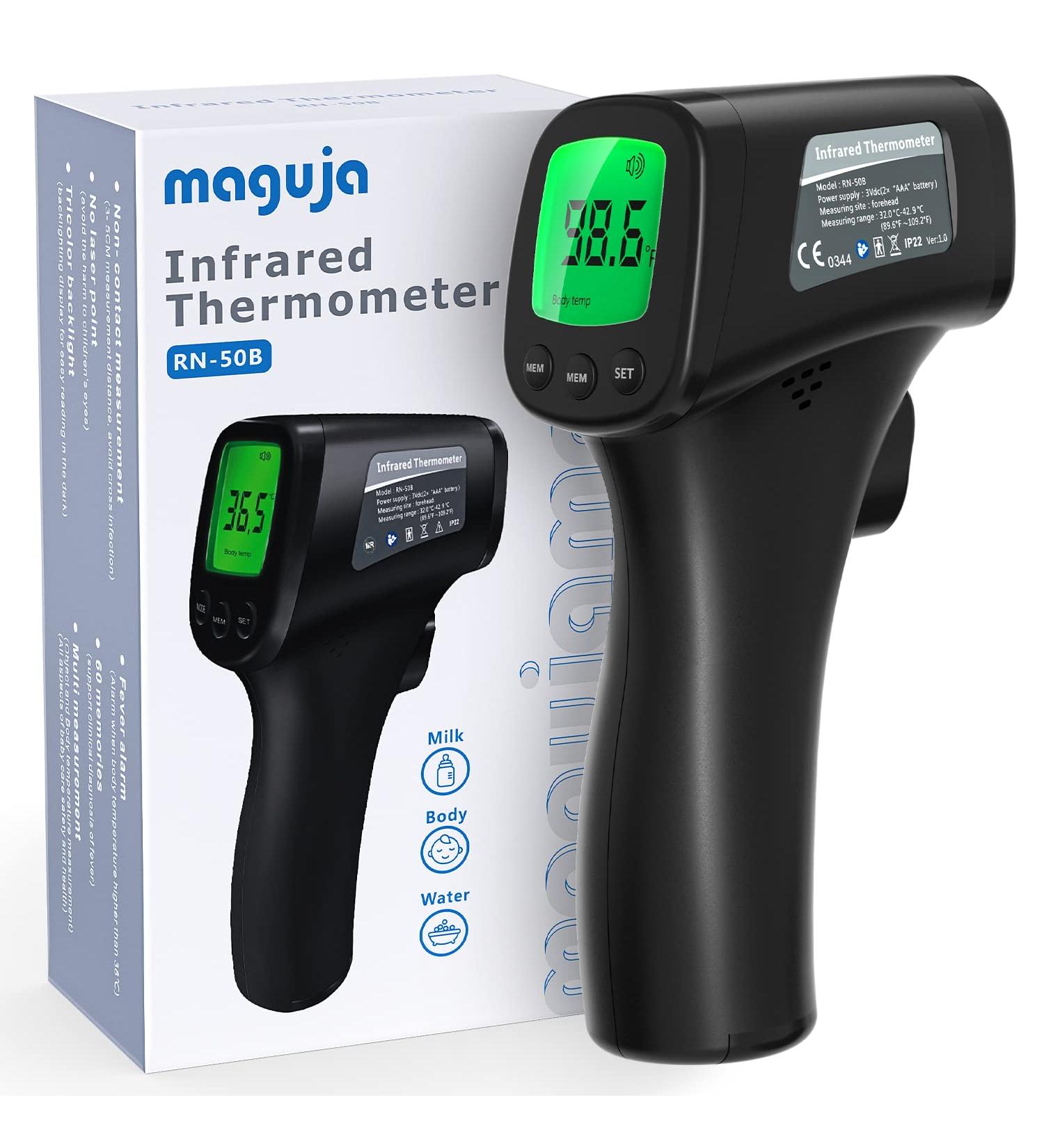 Digital Touchless Thermometer for Adults and Kids - Infrared Forehead Thermometer with 3-in-1 LCD Display - Buy Online on GoSupps.com