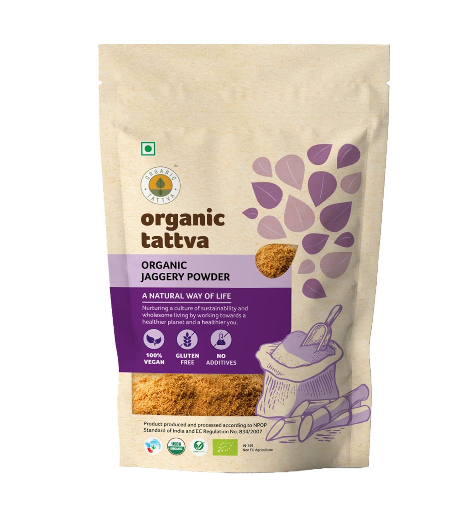 Organic Tattva Jaggery Powder  500g USDA Certified - Buy Online on GoSupps.com