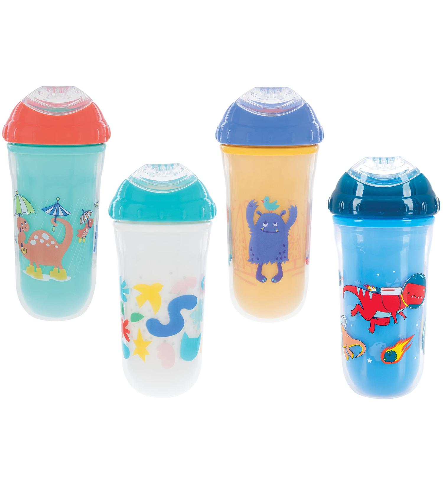 Nuby No-Spill Insulated Cool Sipper 9oz - Pack of 1 (Colors Vary) - Buy Online on GoSupps.com
