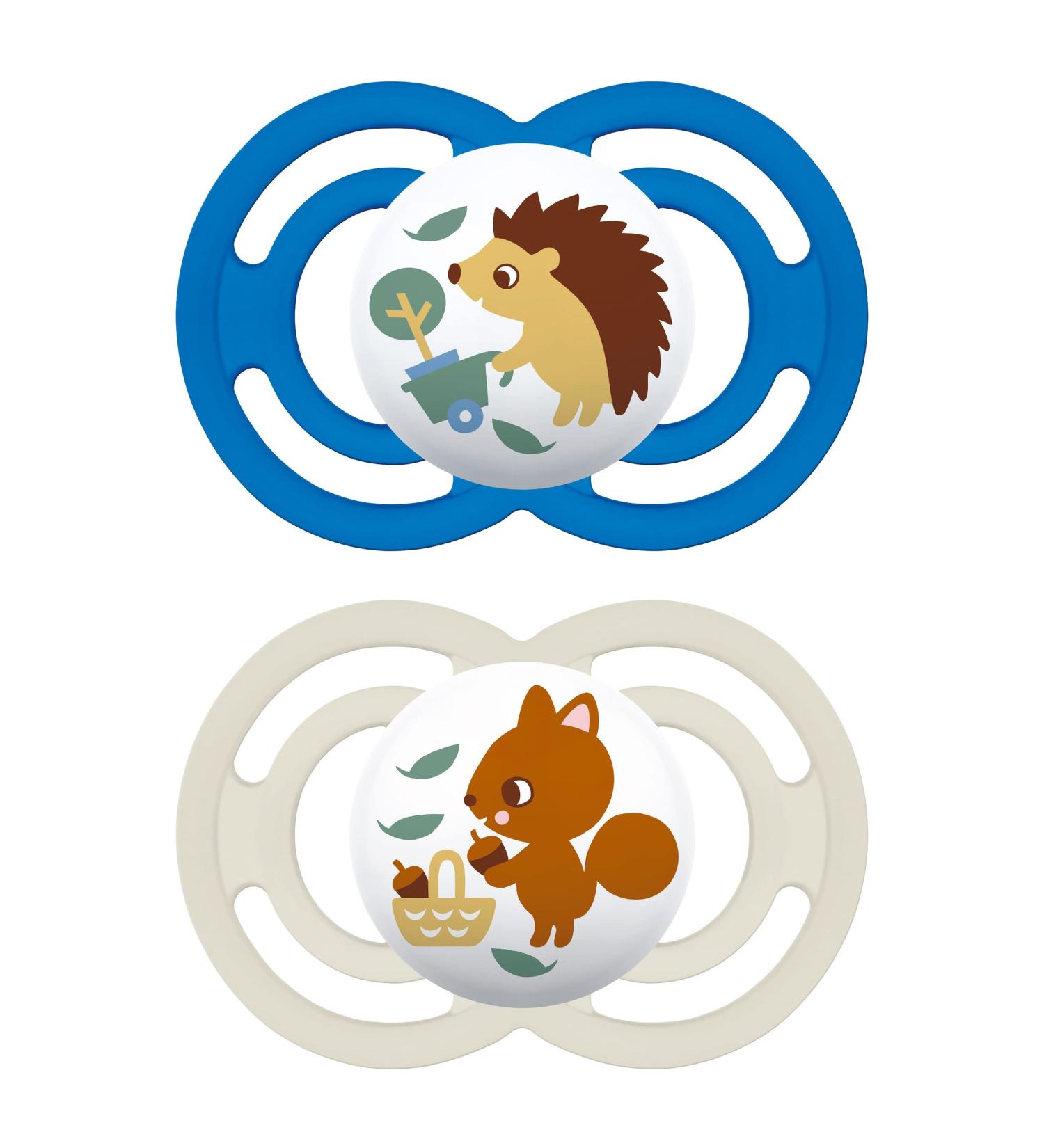 MAM Perfect S200 Pacifier - Silicone Ultra-Light Self-Sterilizing Box Blue 2-Pack for Babies 16+ Months - Buy Online on GoSupps.com