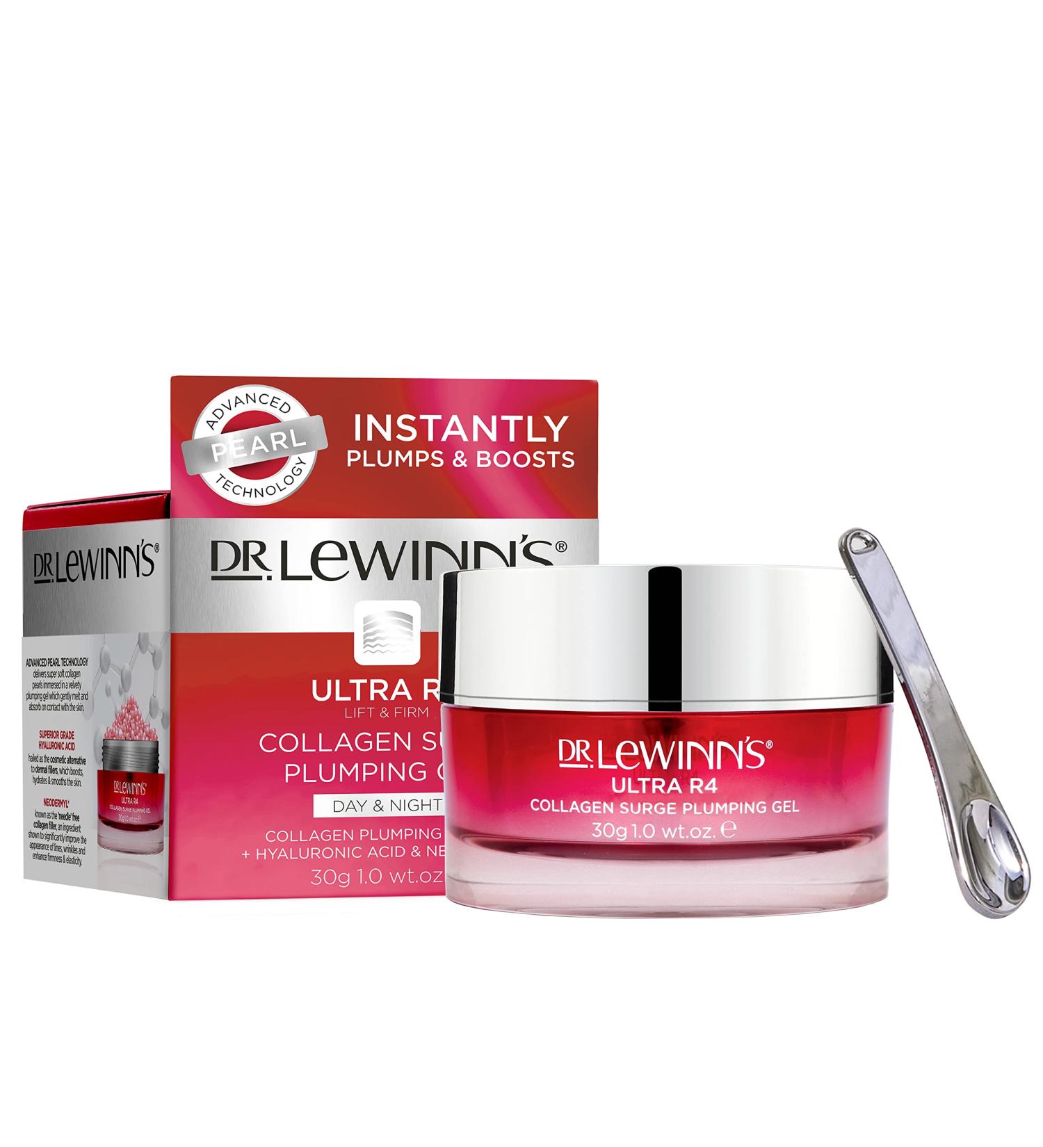 Dr Lewinn's Ultra R4 Collagen Surge Plumping Gel - Best Collagen Face Cream with Hyaluronic Acid & Neodermyl for Firmed Hydrated Skin - Day & Night Moisturizer - Buy Online on GoSupps.com