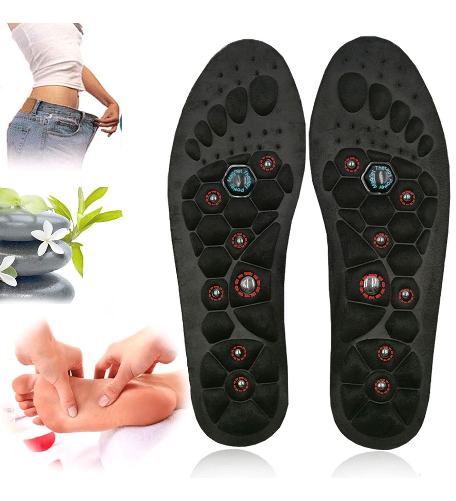Magnetic Massage Insoles for Men & Women - Acupressure Shoe Inserts for Relaxed Feet Deodorizing & Orthopedic Support (EU Size 41-43) - Buy Online on GoSupps.com