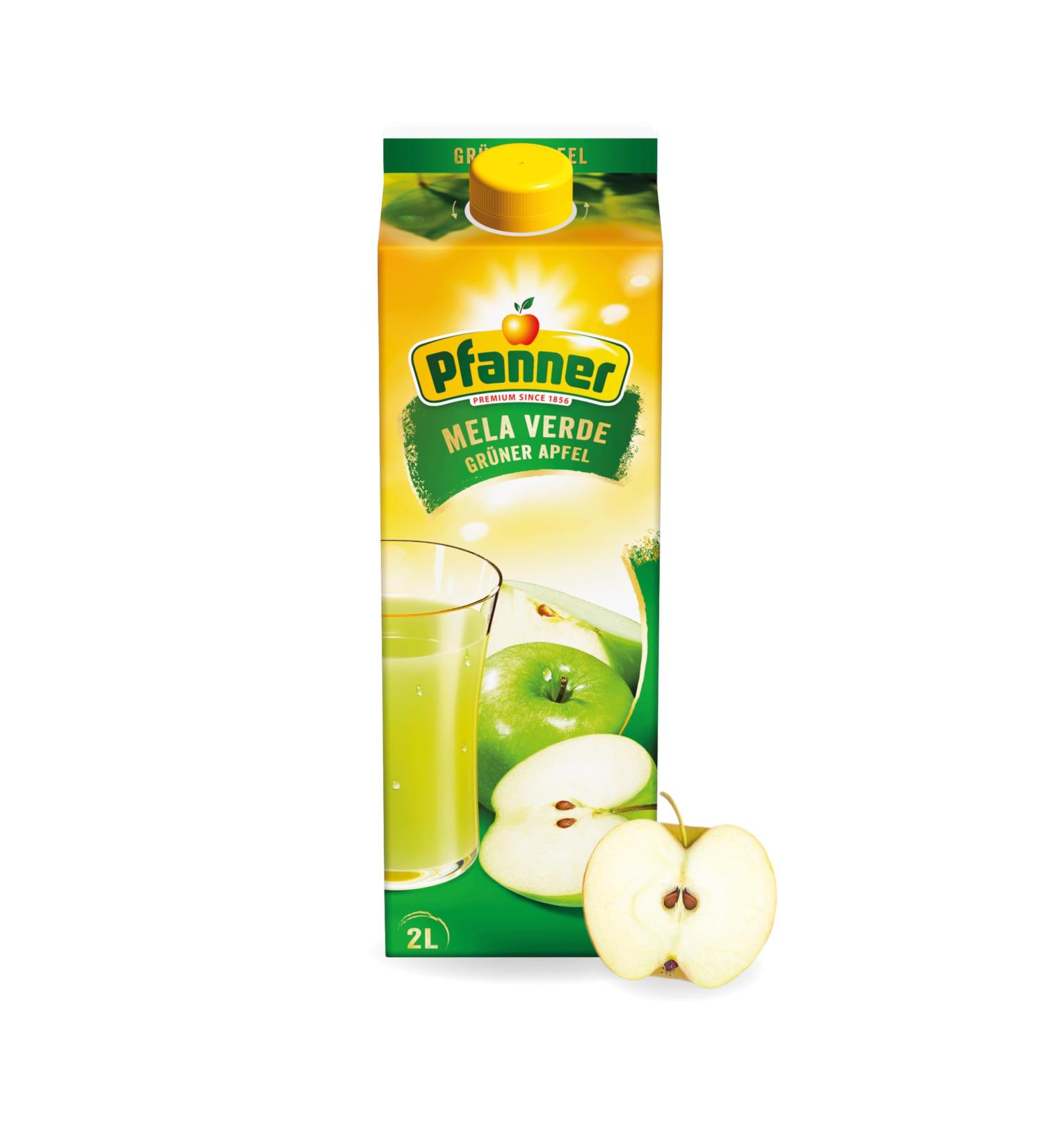 Pfanner Green Apple Drink 2L - 40% Fruit Content - Refreshing Apple Beverage - Enjoy International Shipping! - Buy Online on GoSupps.com