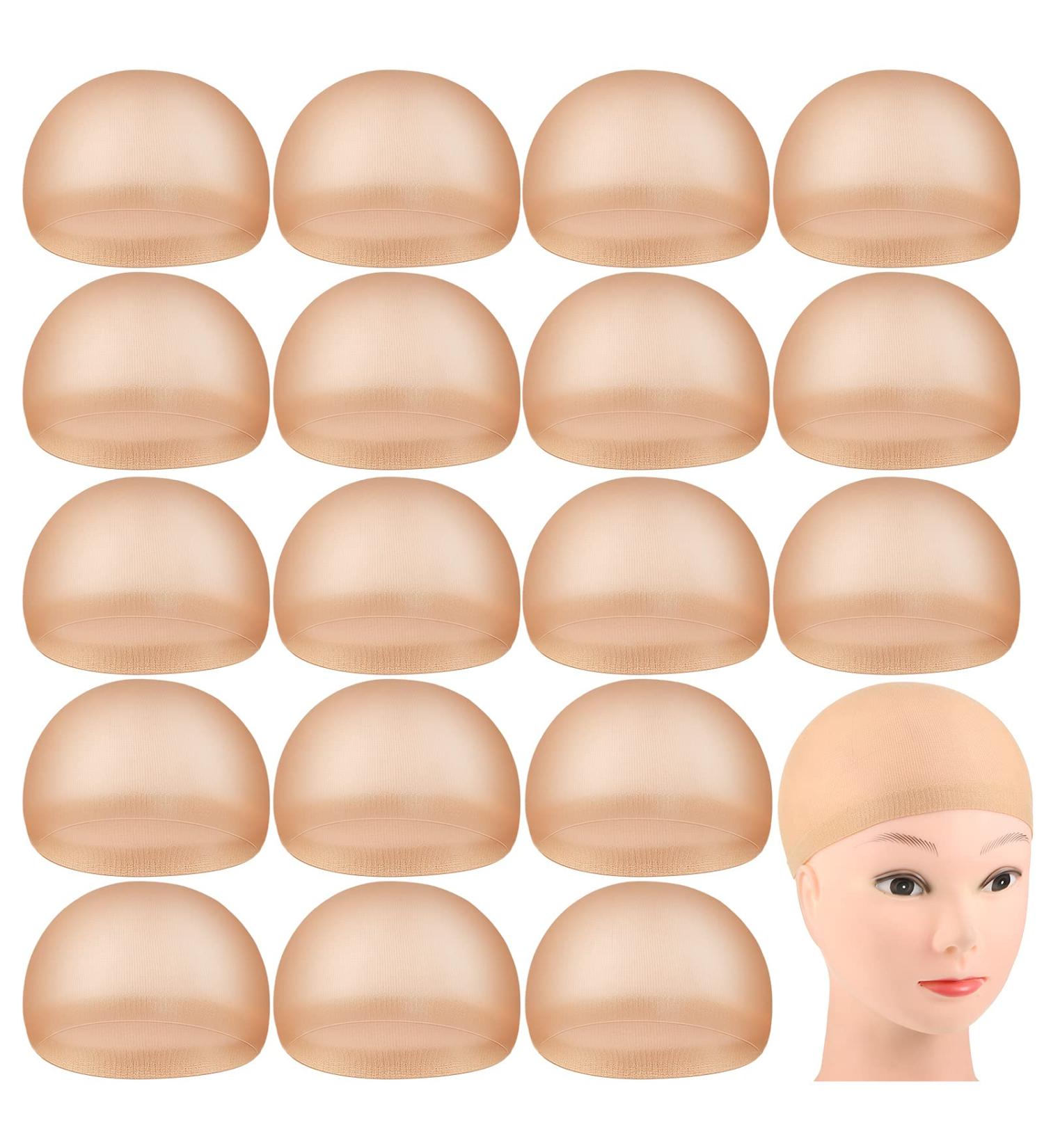 100 Pack Medium Nylon Wig Cap | Stretchy & Breathable Stocking Caps for Hair Security | Lightweight & Durable (Skin) - Buy Online on GoSupps.com