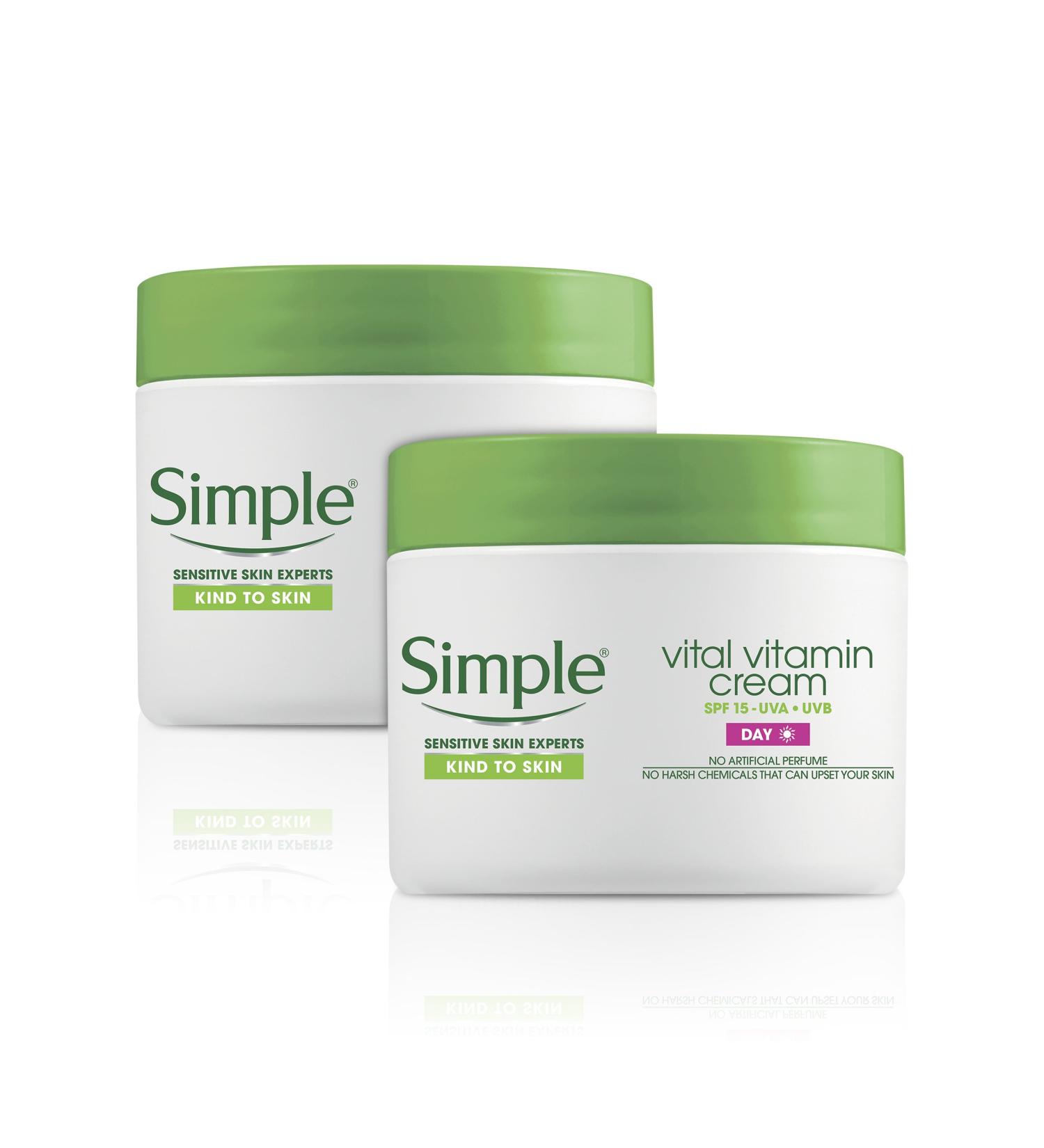 Simple Kind to Skin Vital Vitamin Day Cream (50ml) - Pack of 2