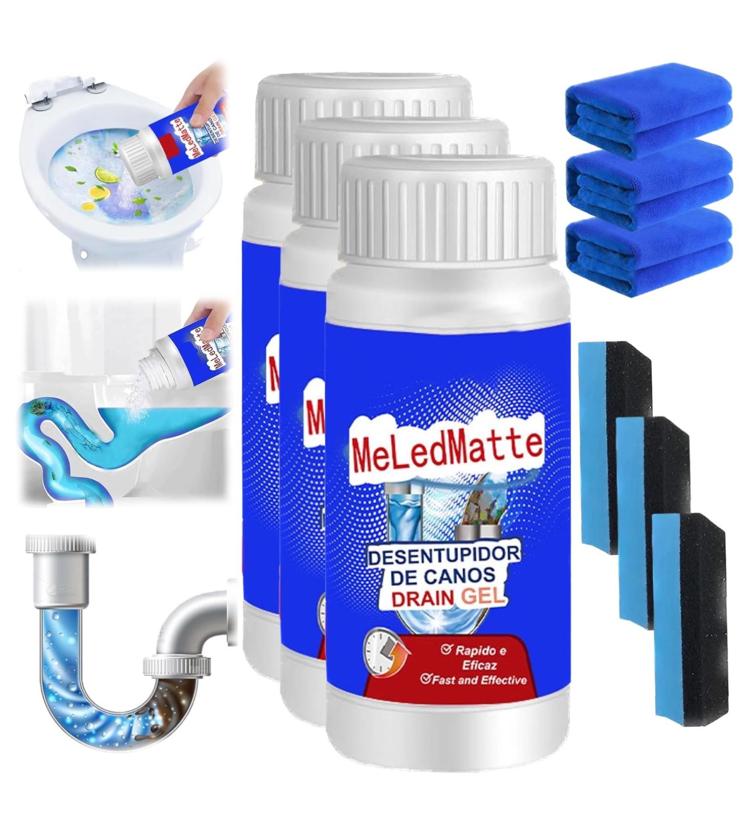 Powerful Pipe Dredging Agent Meledmatte Meledmatte Drain Cleaner Complete Pipeline Dredge Agent Meledmatte Toilet Cleaner for Kitchen Toilet Pipeline Quick Cleaning Tool (3Pcs) - Buy Online on GoSupps.com