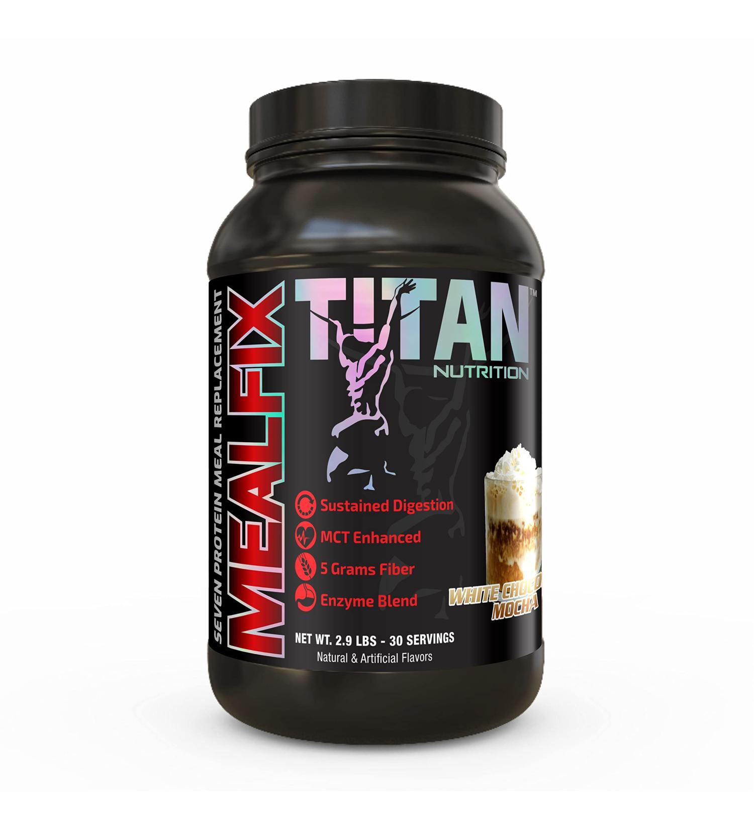 MealFix Meal Replacement Powder - Gluten-Free Protein for Men & Women 24g Protein Digestive Enzymes MCT Oil 3 lbs - White Chocolate Mocha Energy & Muscle Support - Buy Online on GoSupps.com