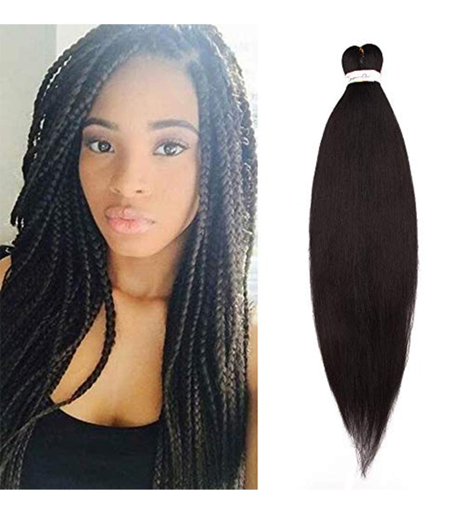 65cm Dark Brown Braids Extensions - Afro Crochet Twist Hair Anti-Stretched Synthetic Fibers 90g Bundle - Buy Online on GoSupps.com