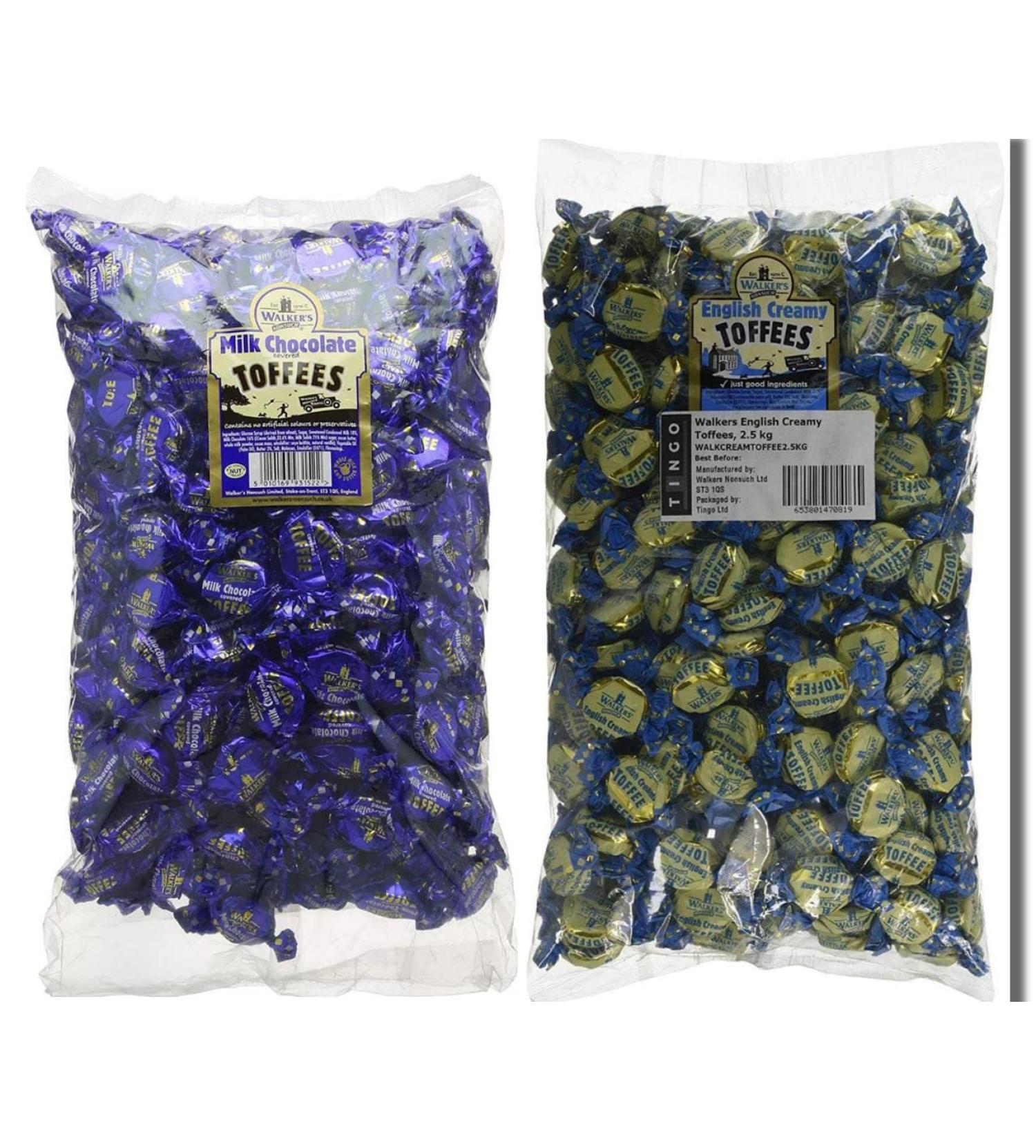Walkers Milk Choc Covered Toffee & English Creamy Toffees 500g Each Delicious Tasty And Twisty Treat Gift Hamper For Birthday Christmas Sold By Kidzbuzz - Buy Online on GoSupps.com