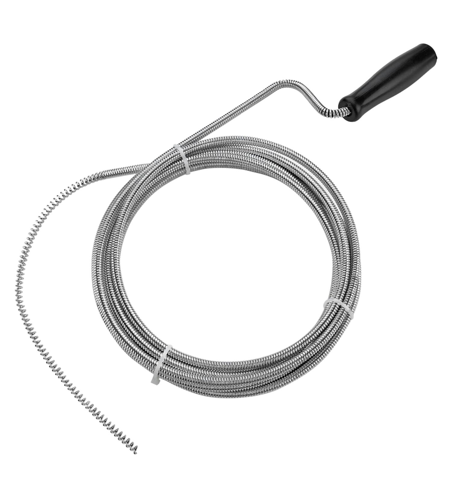 Professional Slow Drain Cleaner & Clog Remover - 10-Foot Metal Snake for Hair Food & Debris Removal - Best Plumber Tools for International Shipping - Buy Online on GoSupps.com