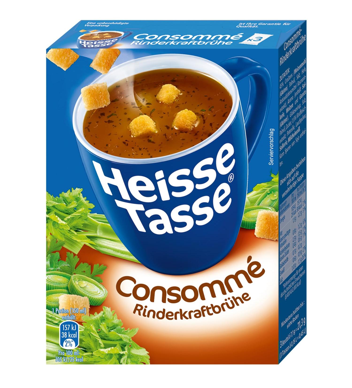 Erasco Cup Consomm - Beef Broth 12x21.3g | Premium International Shipping & Flavorful Savory Taste - Buy Online on GoSupps.com