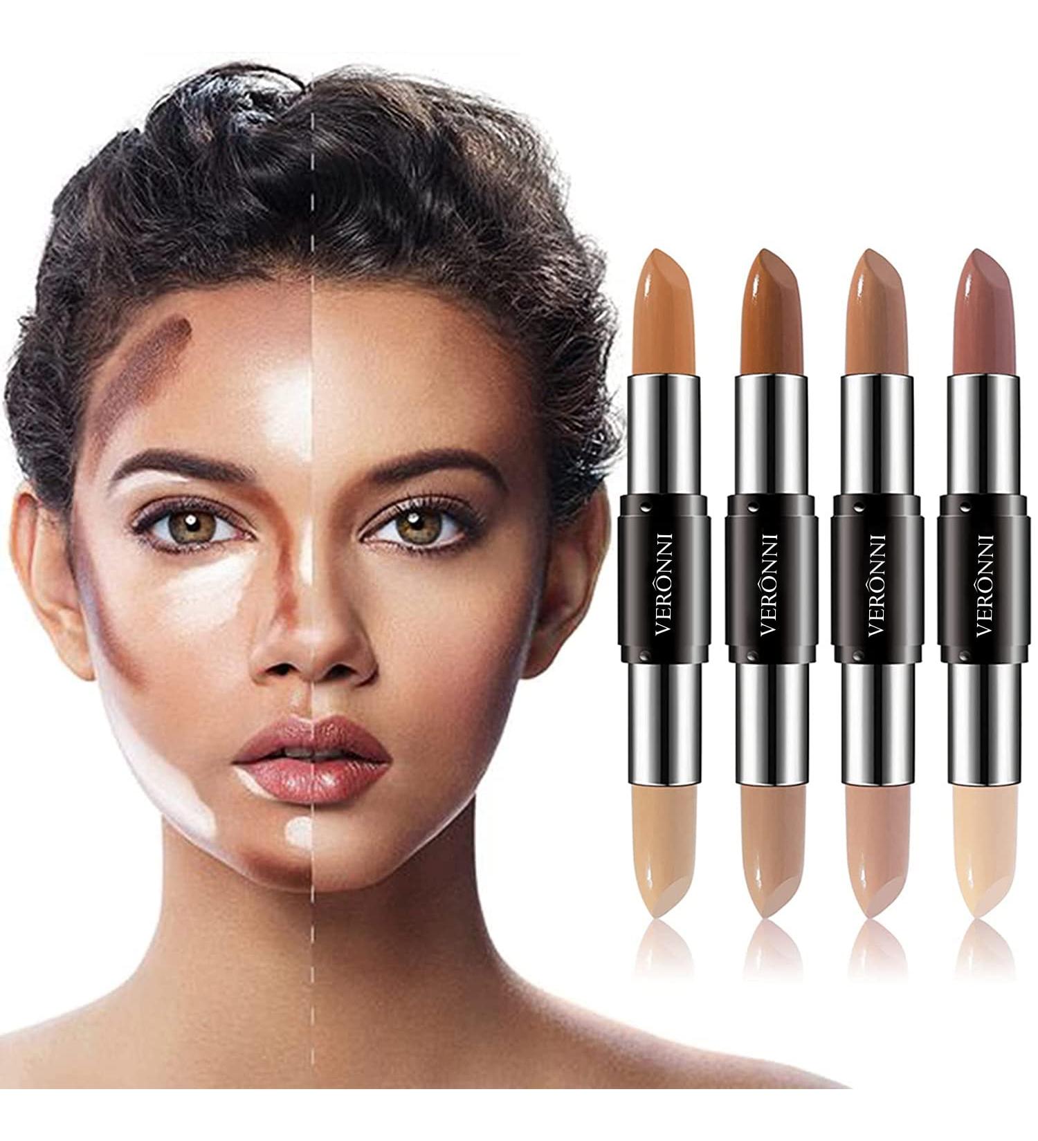 Cruelty-Free 8 Colors Contour Stick & Highlight Concealer 2-in-1 Set - Buy Online on GoSupps.com