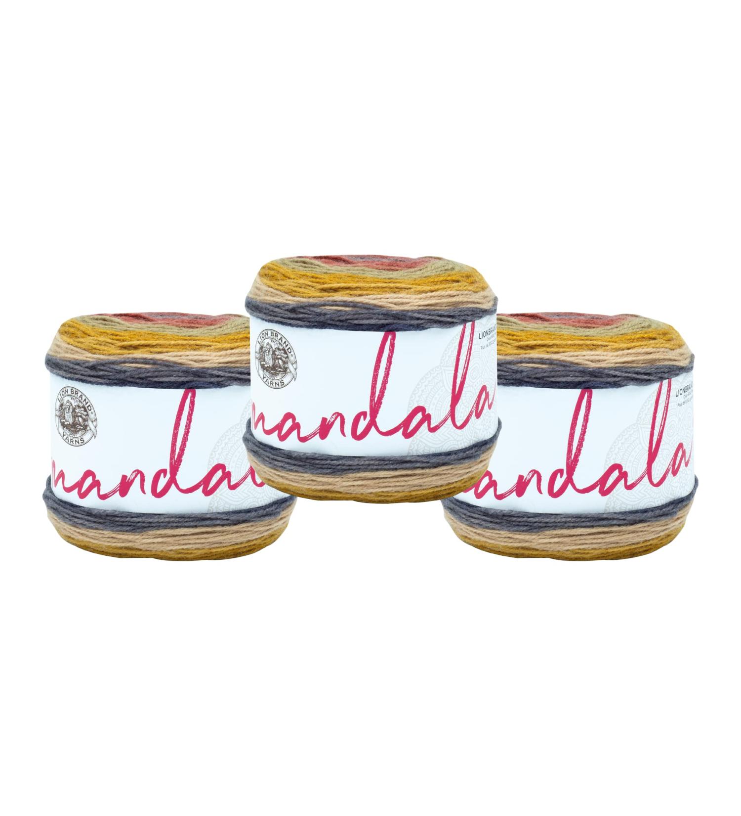 Lion Brand Mandala Yarn Multicolor 3-Pack Centaur - Craft Yarn for Crocheting & Knitting - Buy Online on GoSupps.com