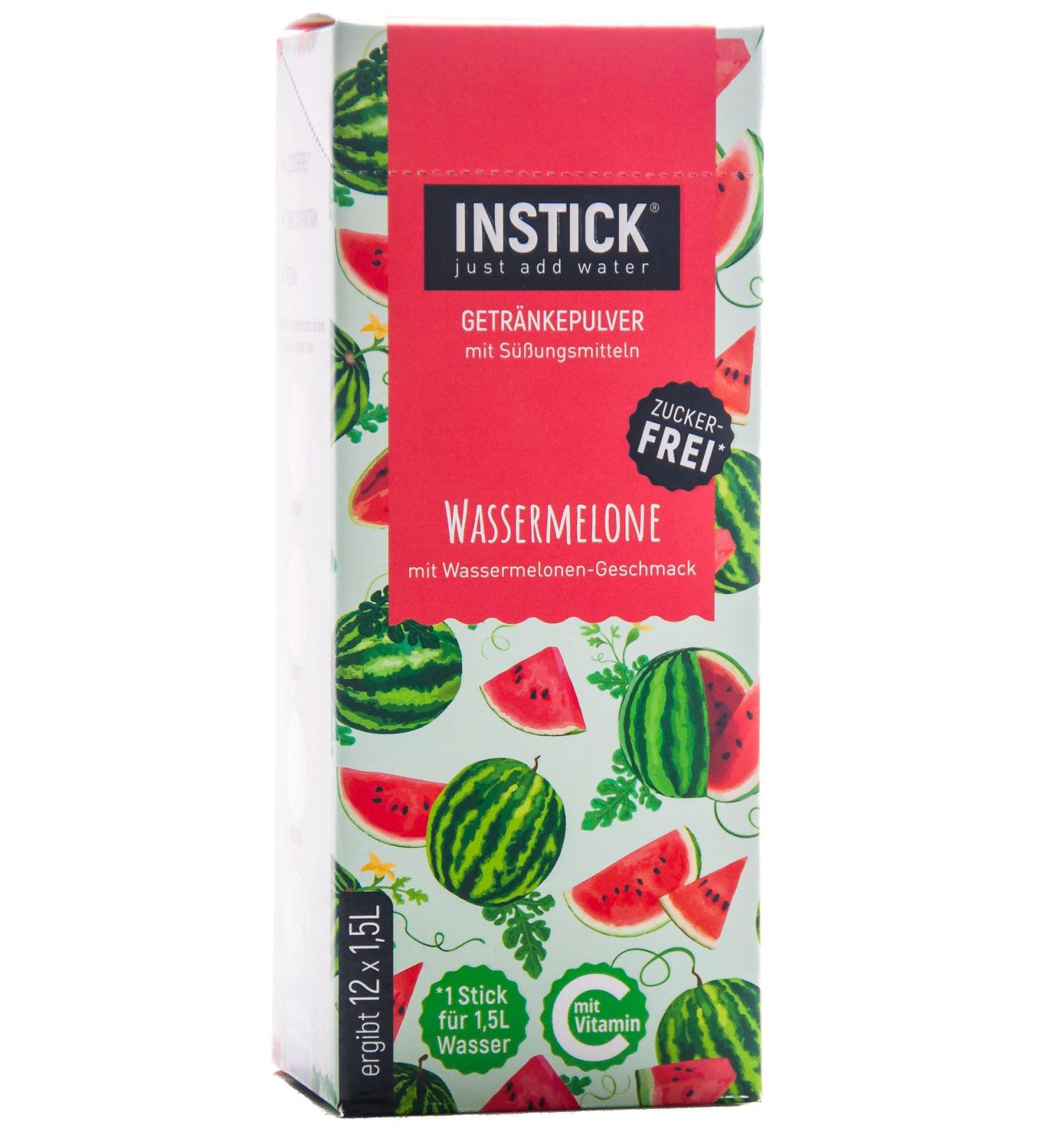 Intick Sugar-Free Watermelon Instant Drink | 12x1.5L | Vegan Low Calorie Vitamin C | Instant Beverage Powder - International Shipping Available - Buy Online on GoSupps.com