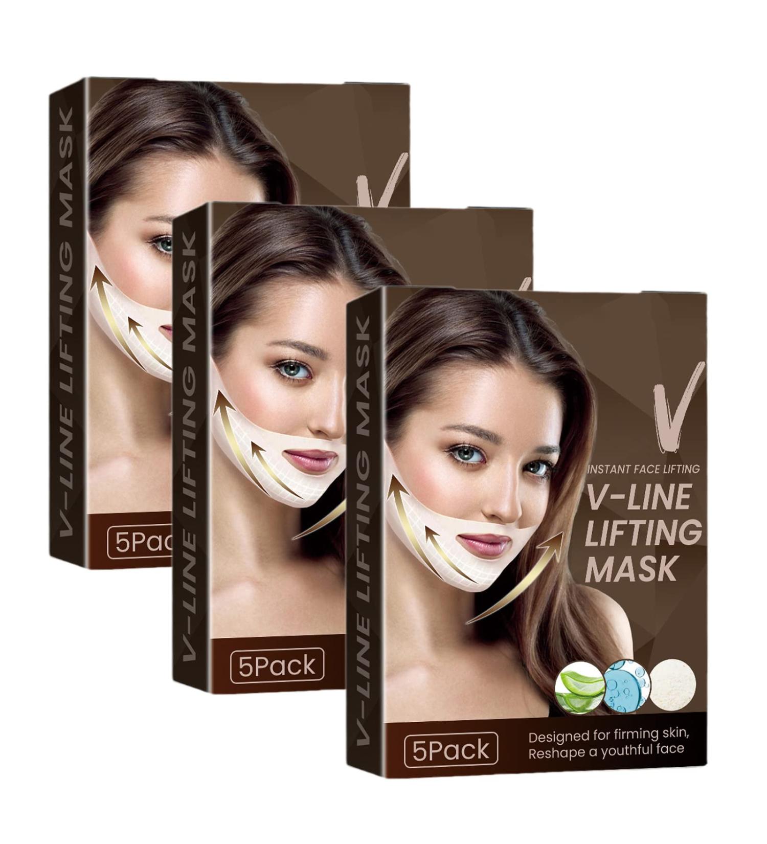5/10Pcs Bloskin Lift V Shaped Slimming Face Mask V Line Lifting Mask Double Chin Reducer Chin Mask for Double Chin for Women (3Pack(15pcs)) - Buy Online on GoSupps.com