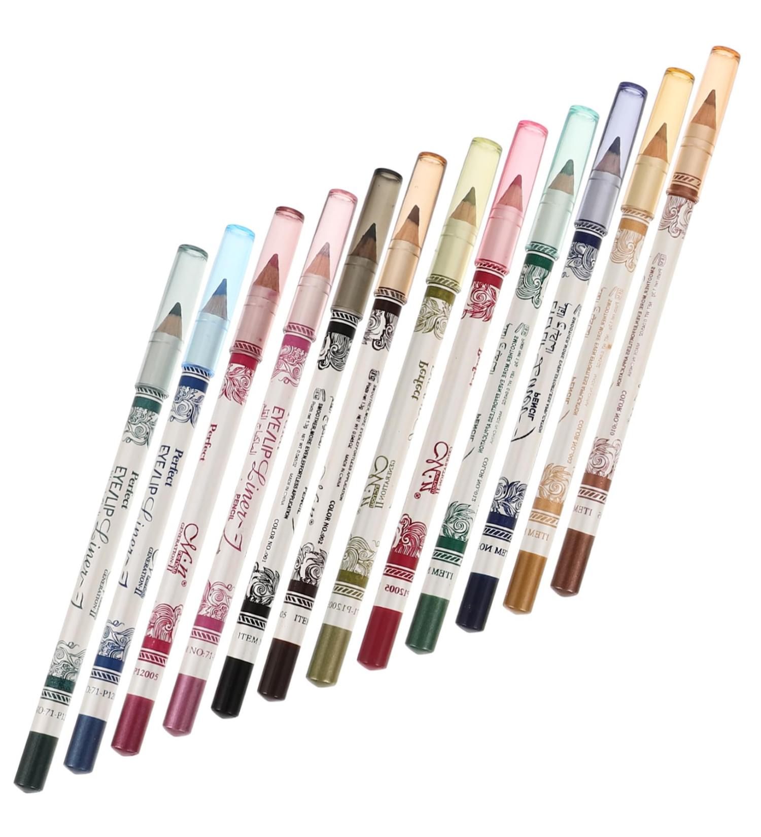  HAKIDZEL Waterproof Cosmetic Pencil Colors For Eyes Lip And Eyebrow Dazzling Pencil Makeup Set - Buy Online on GoSupps.com