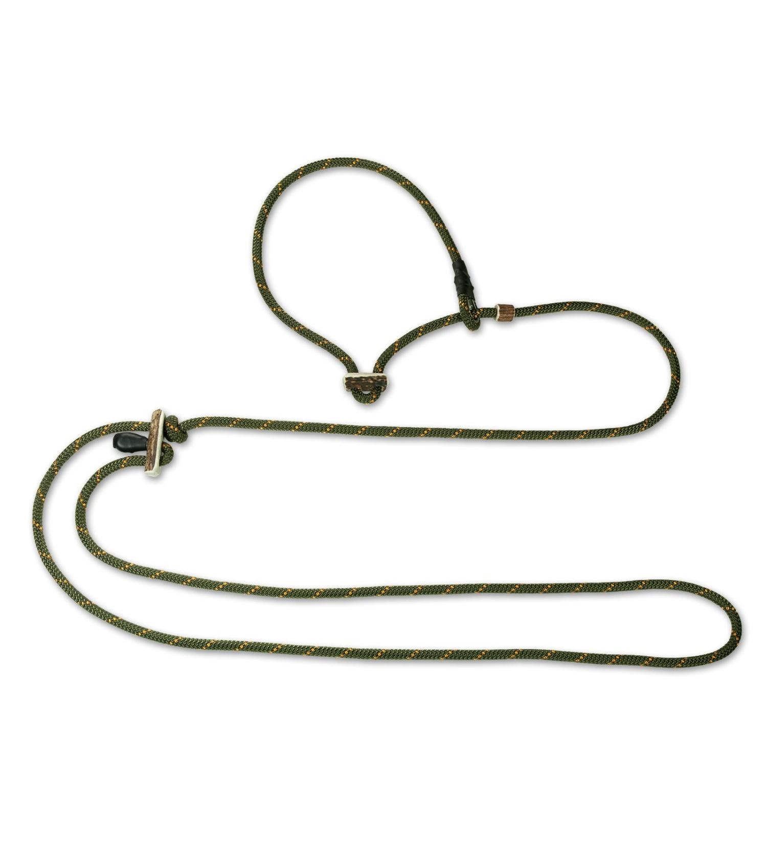 Mystique "Hunting Profi silent" leash 8mm with pull limiter 280cm hunter green/orange